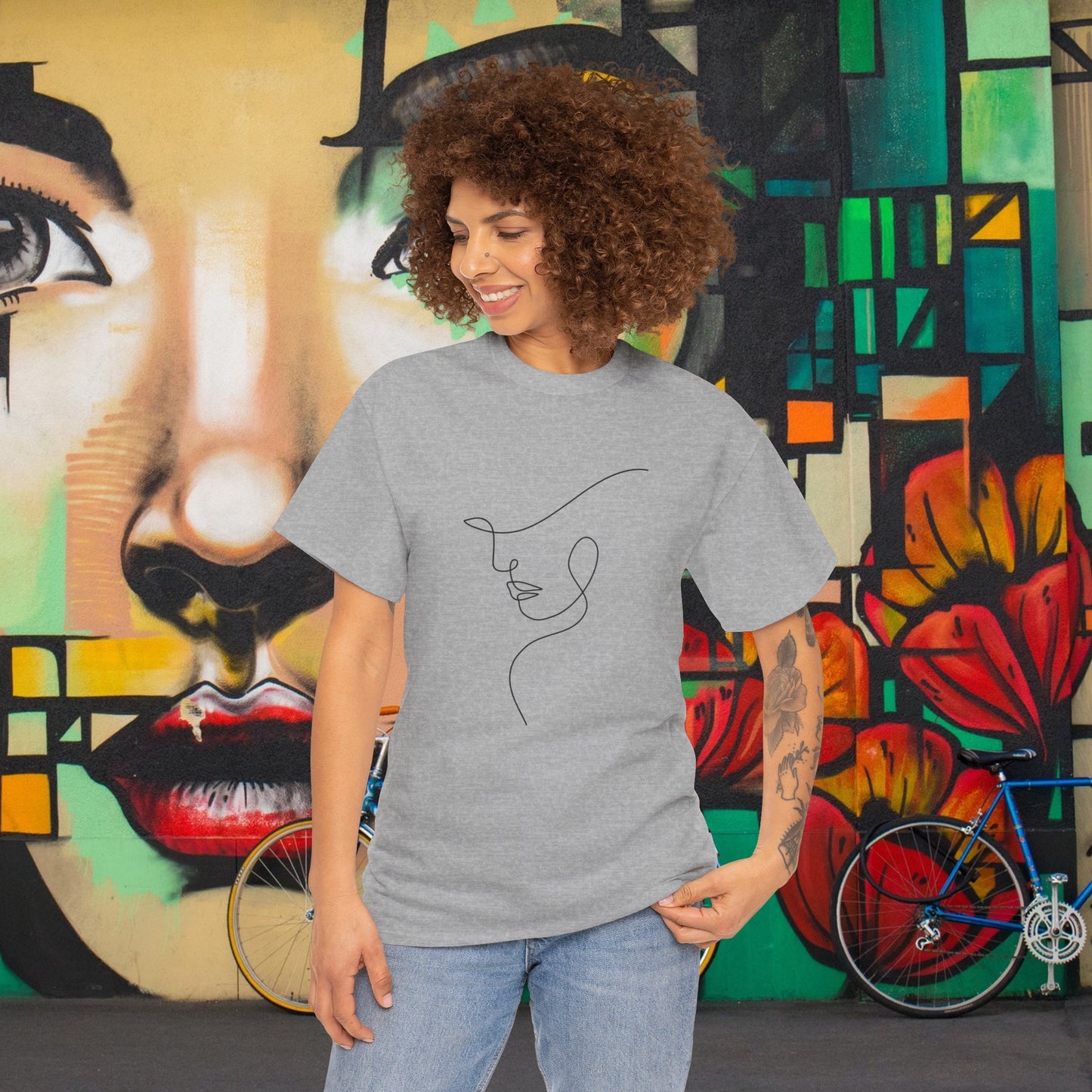 Woman Face - Unisex Heavy Cotton Tee