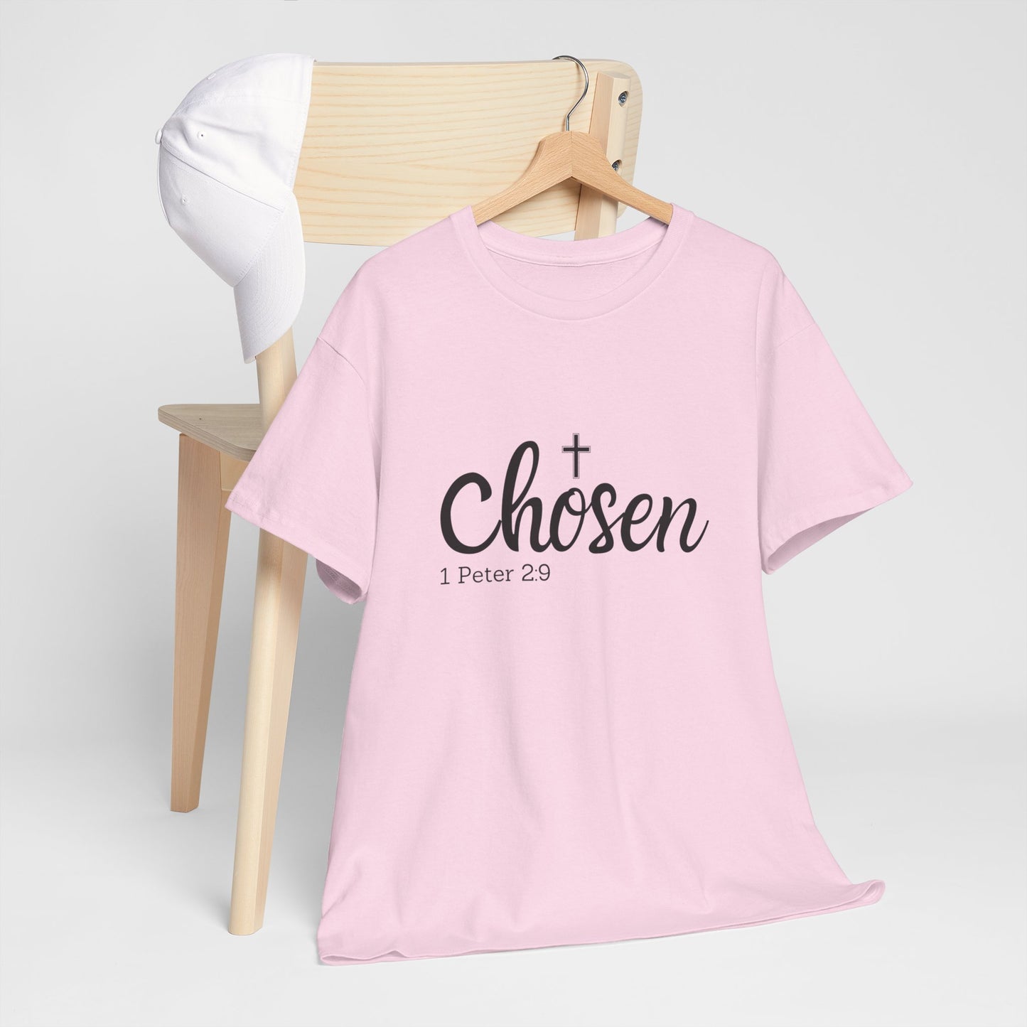Religious Tee with 'Chosen by God' Quote