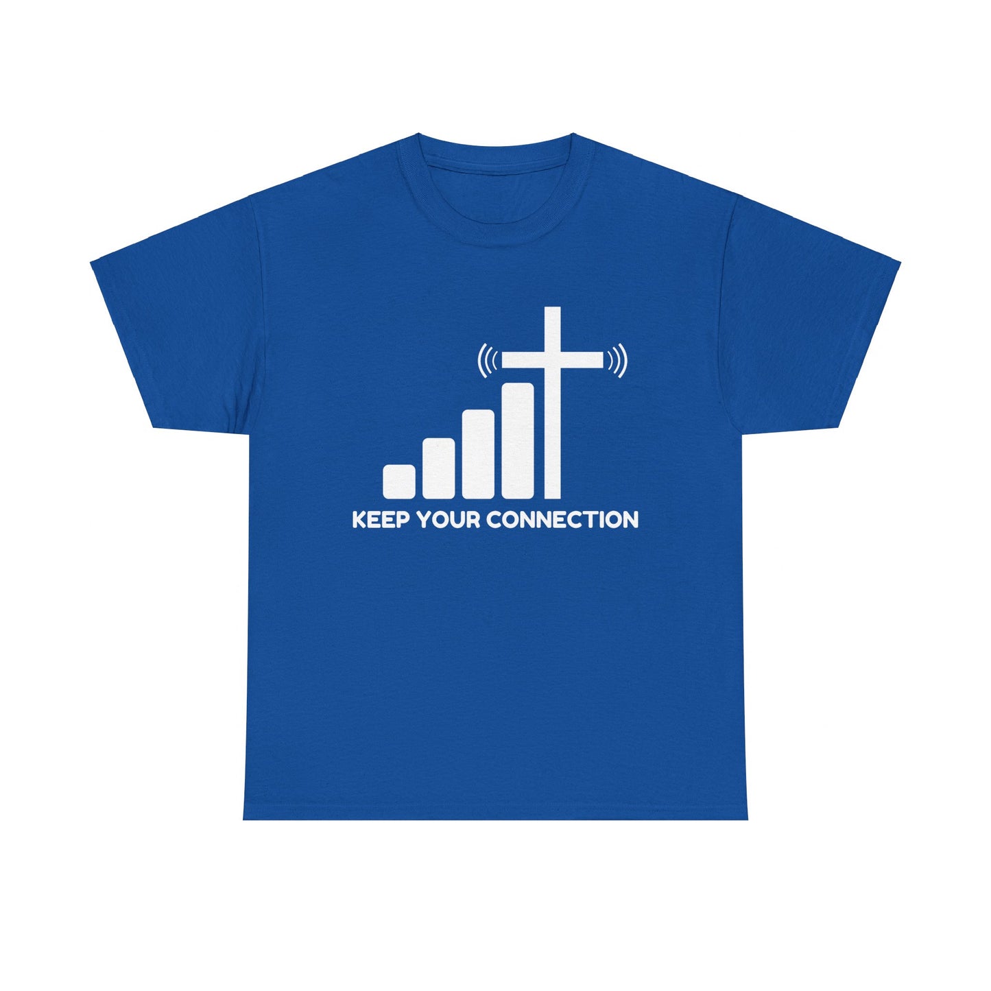 Keep your Connection White Letters - Unisex Heavy Cotton Tee