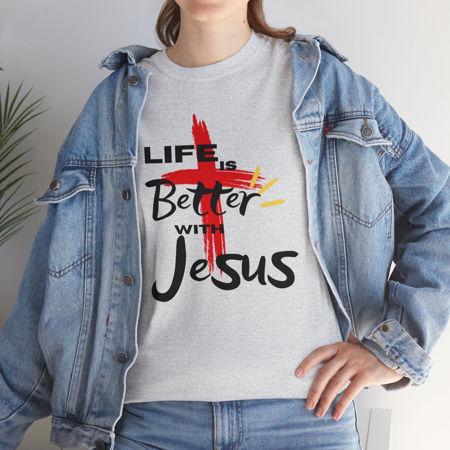 Life is Better with Jesus - Unisex Heavy Cotton Tee