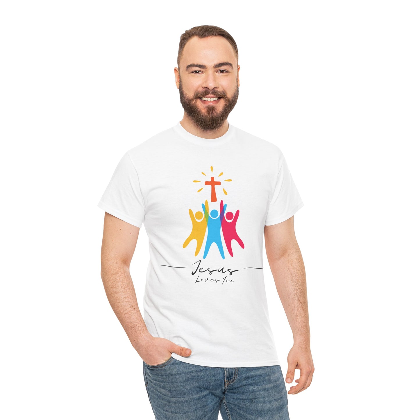 Jesus Loves You - Unisex Heavy Cotton Tee