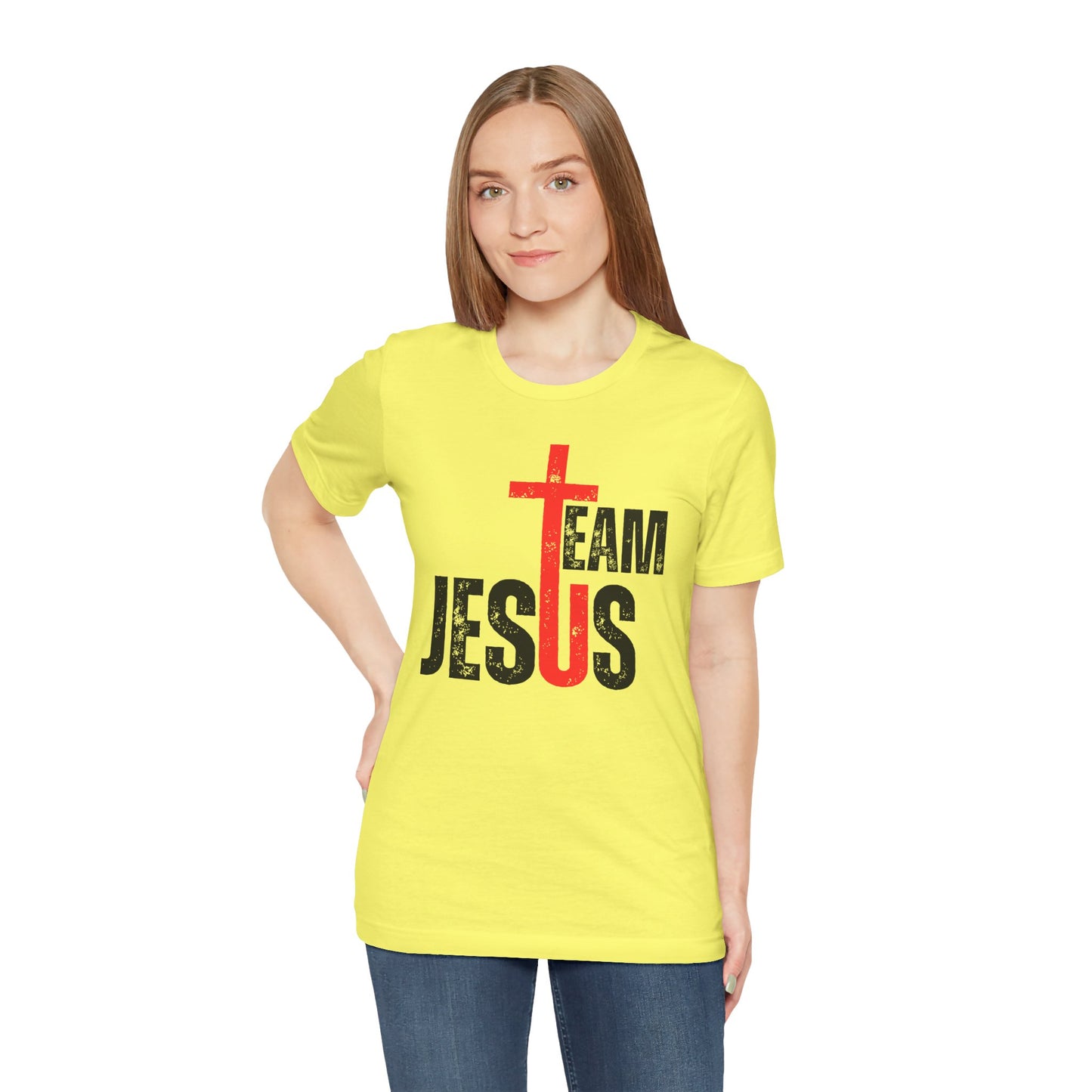 Team Jesus Front - Unisex Jersey Short Sleeve Tee
