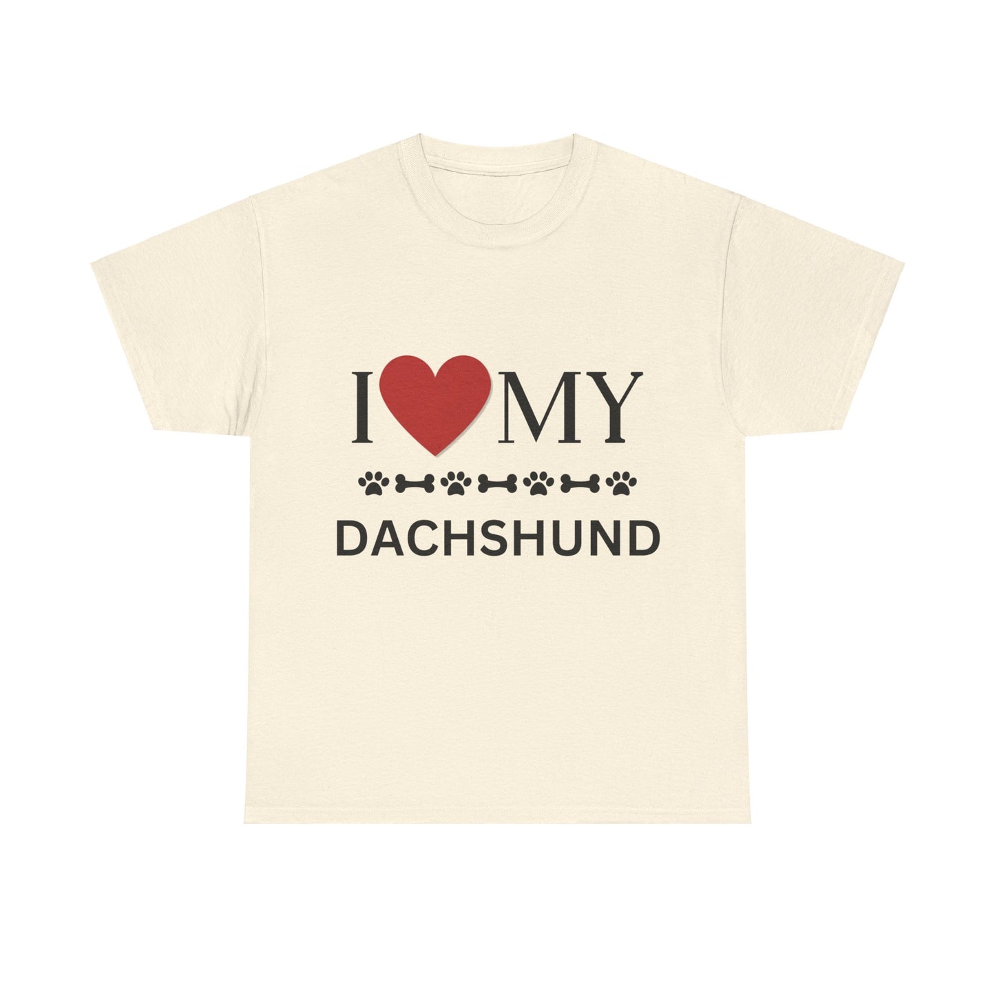 Love my Dachshund - Unisex Heavy Cotton Tee