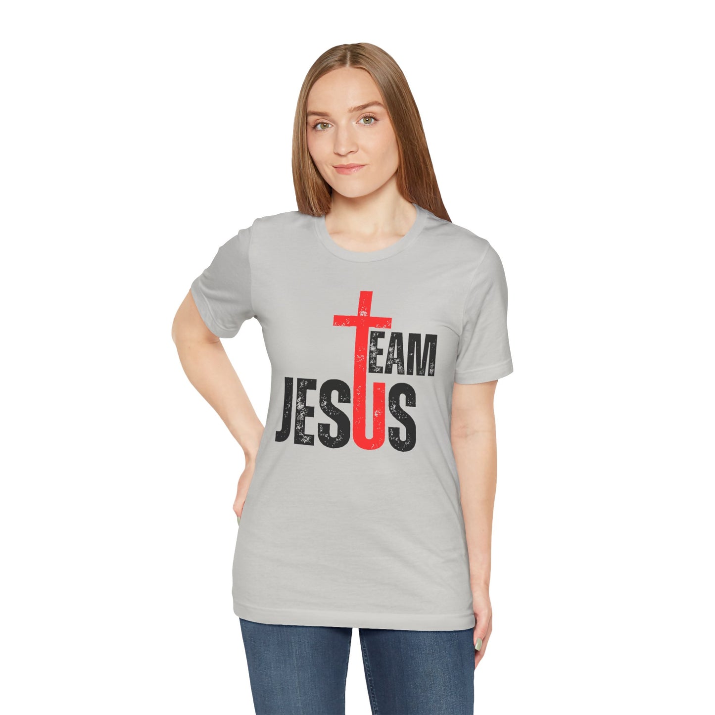 Team Jesus Front - Unisex Jersey Short Sleeve Tee