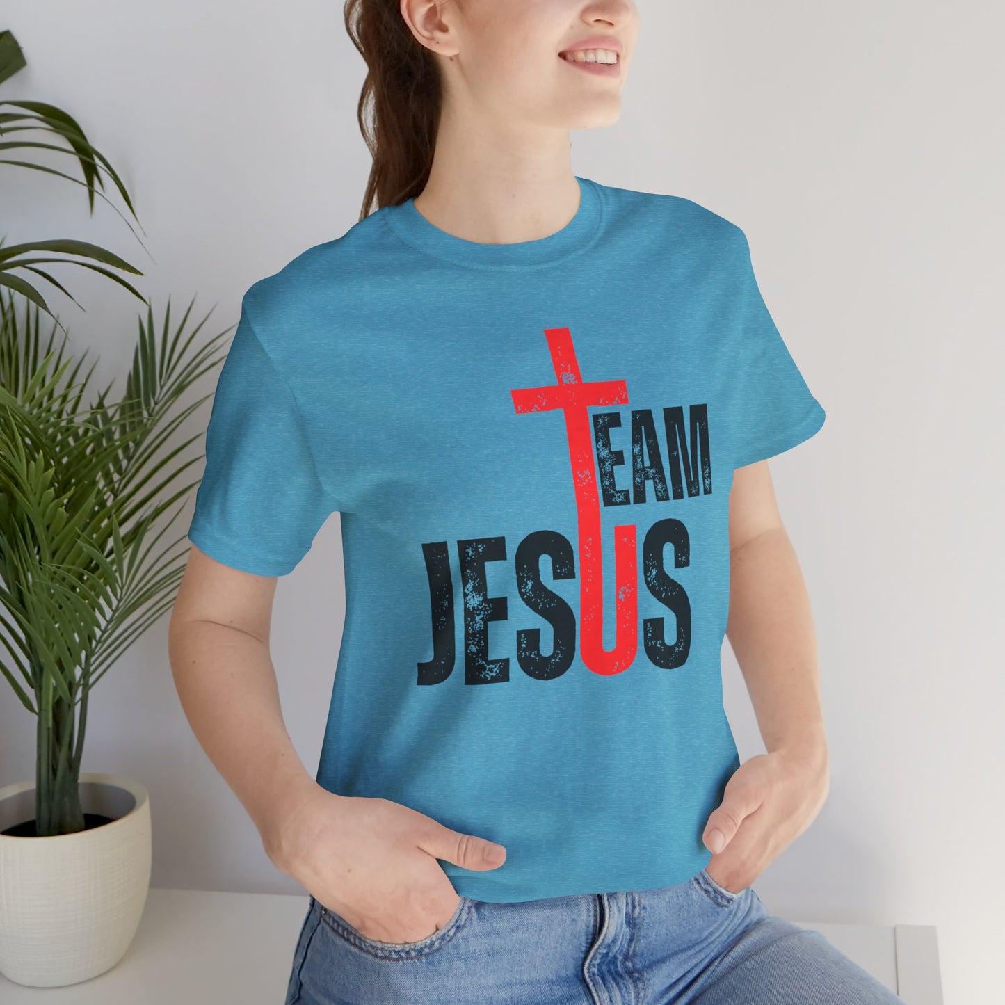 Team Jesus Front - Unisex Jersey Short Sleeve Tee