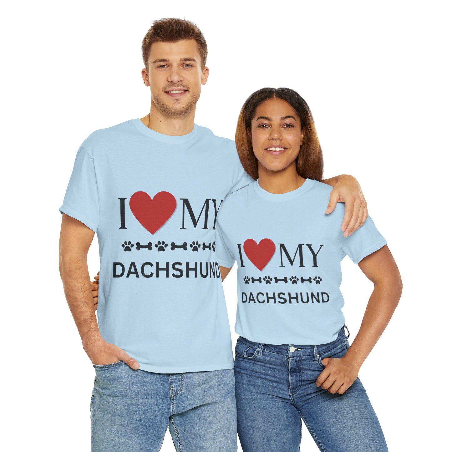 Love my Dachshund - Unisex Heavy Cotton Tee