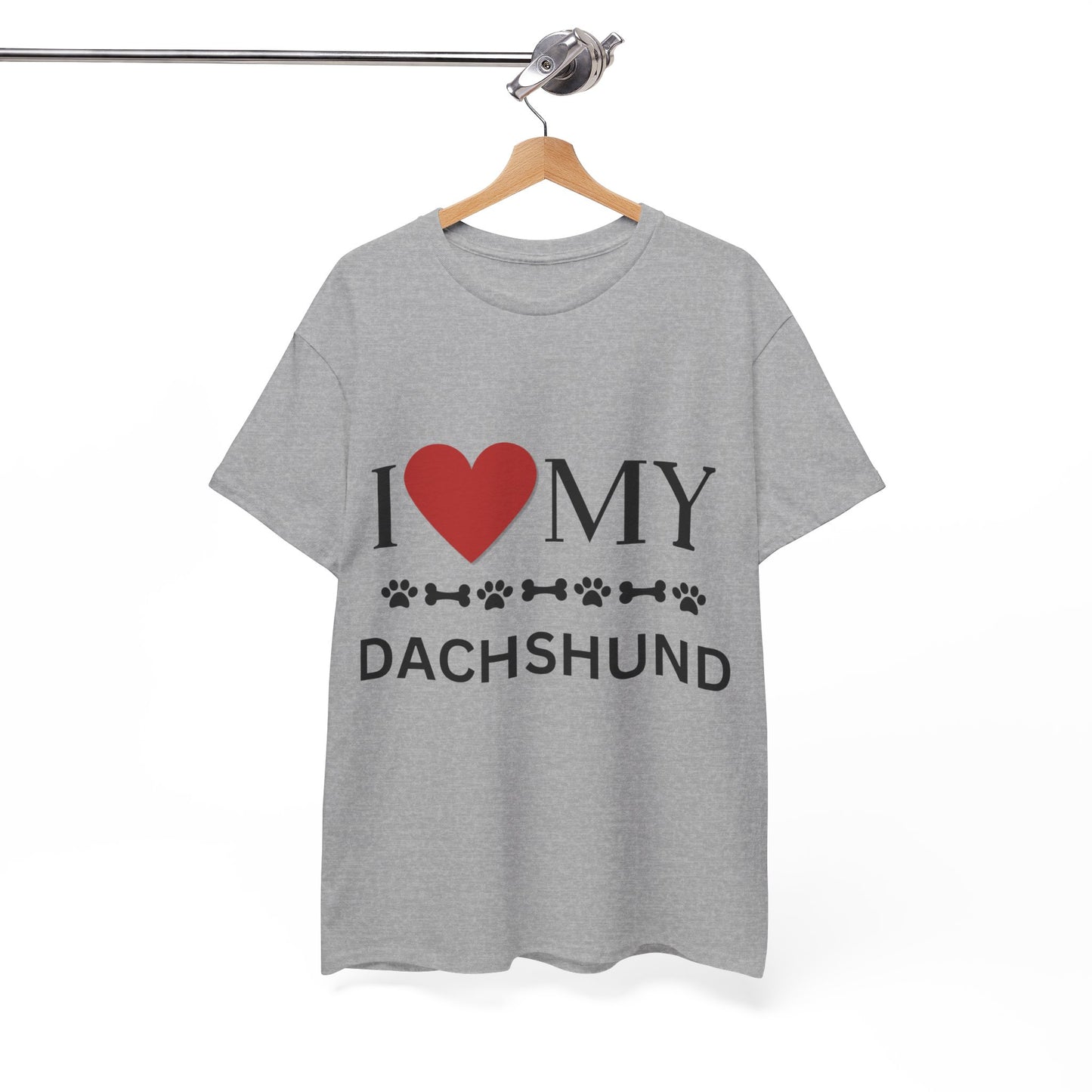 Love my Dachshund - Unisex Heavy Cotton Tee