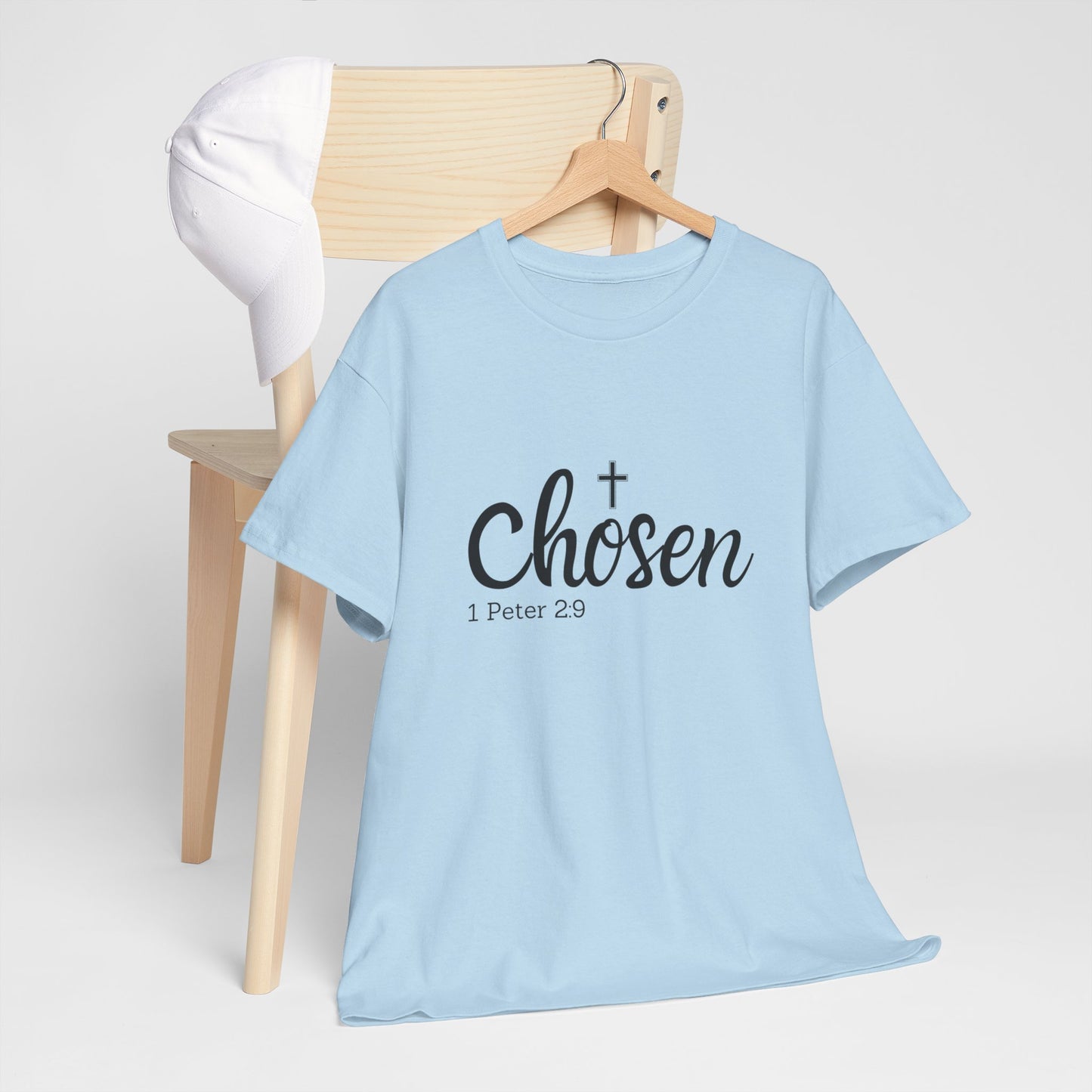 Religious Tee with 'Chosen by God' Quote