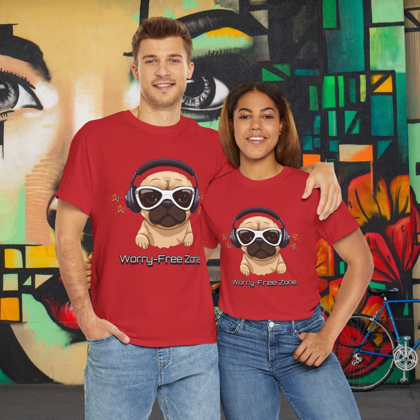 Worry-Free Zone - Unisex Heavy Cotton Tee