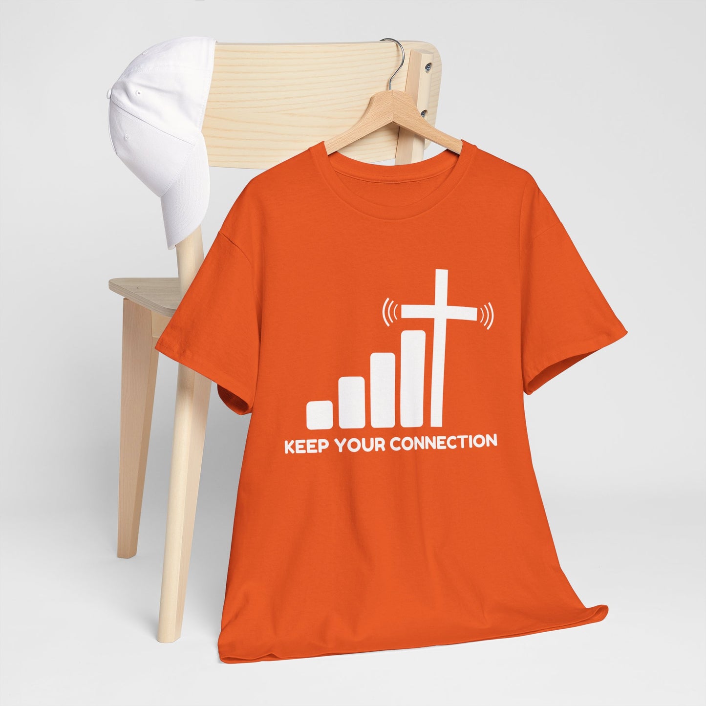 Keep your Connection White Letters - Unisex Heavy Cotton Tee