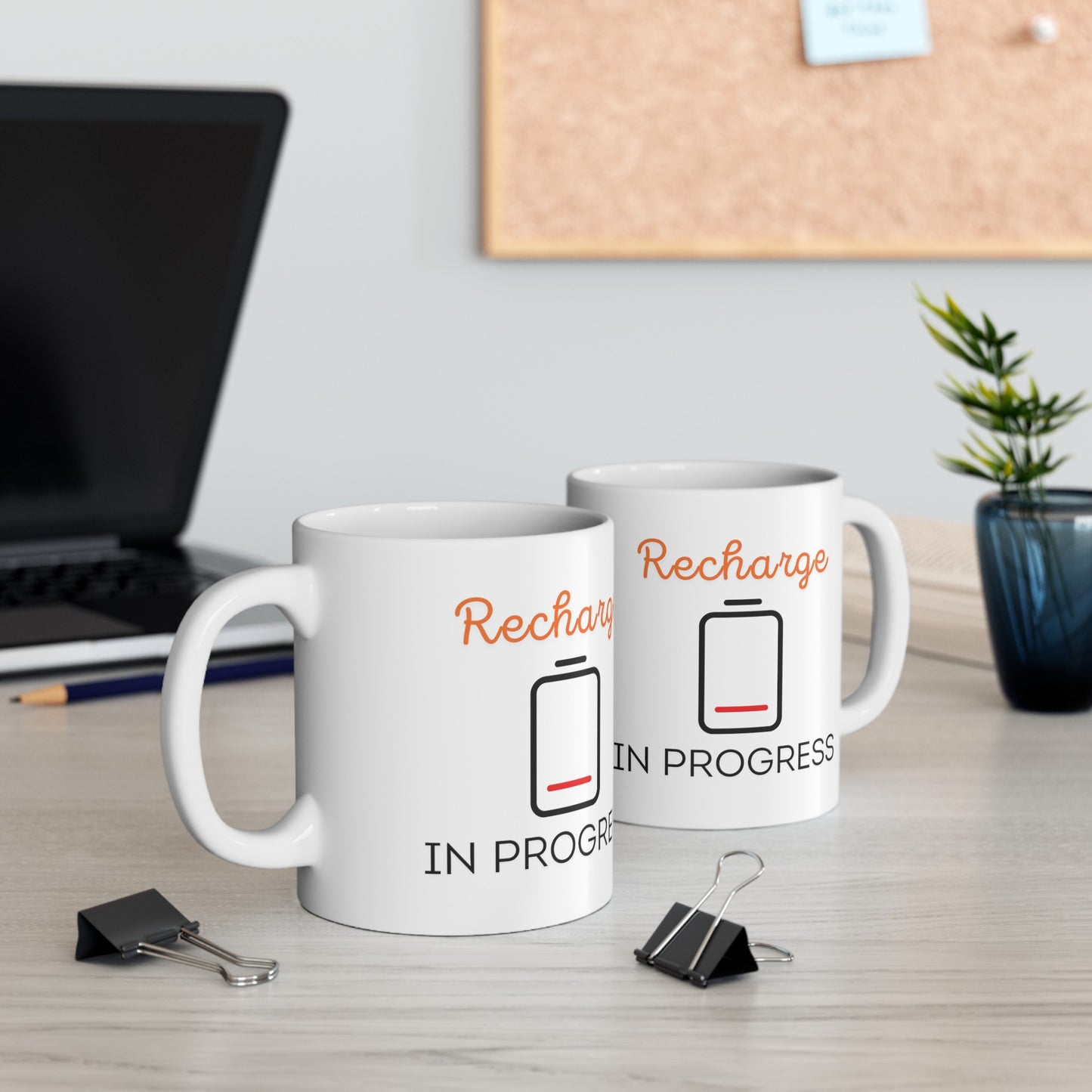 Recharge in Progress - Ceramic Mug, (11oz)