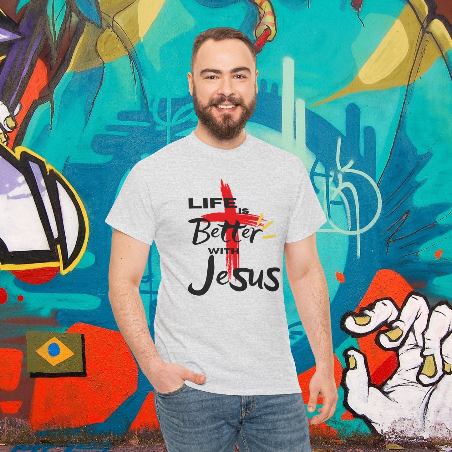 Life is Better with Jesus - Unisex Heavy Cotton Tee
