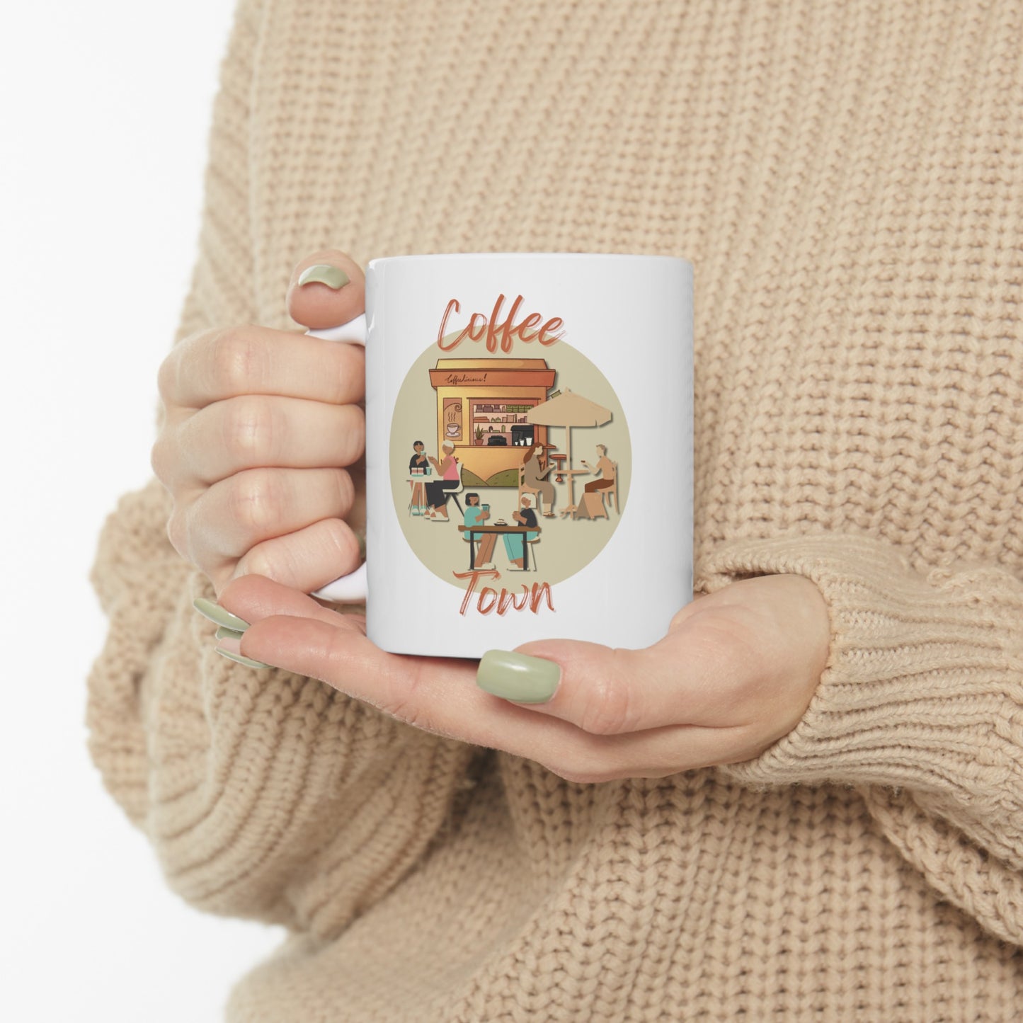Coffee Town - Ceramic Mug, (11oz)