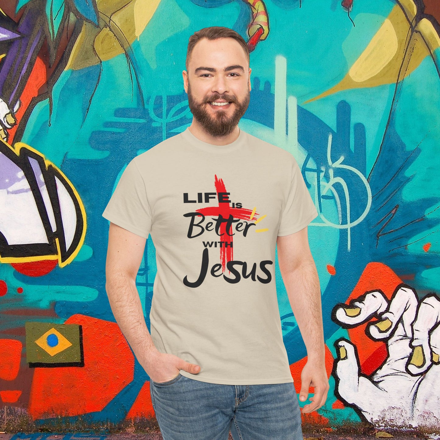 Life is Better with Jesus - Unisex Heavy Cotton Tee