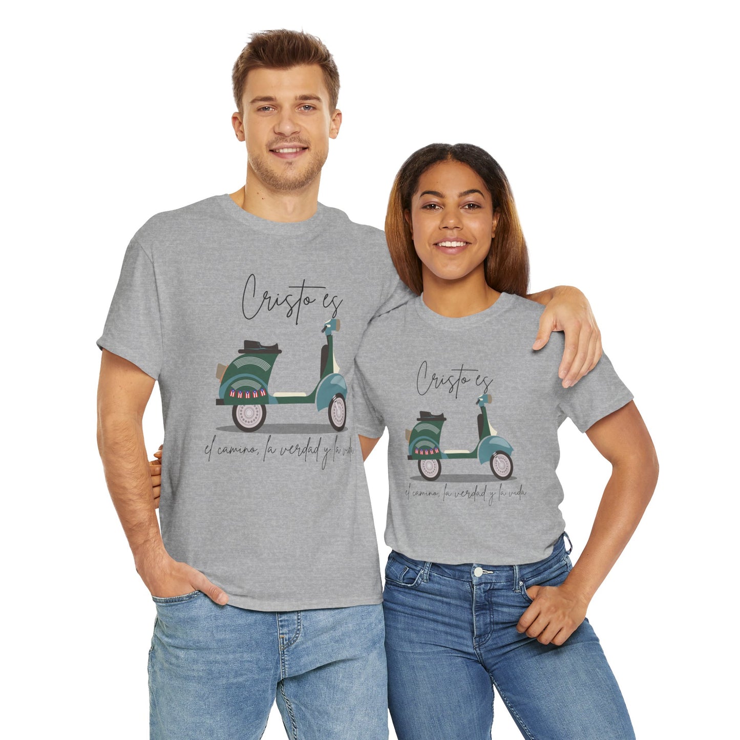 Cristo es - PR Flag Spanish - Unisex Heavy Cotton Tee