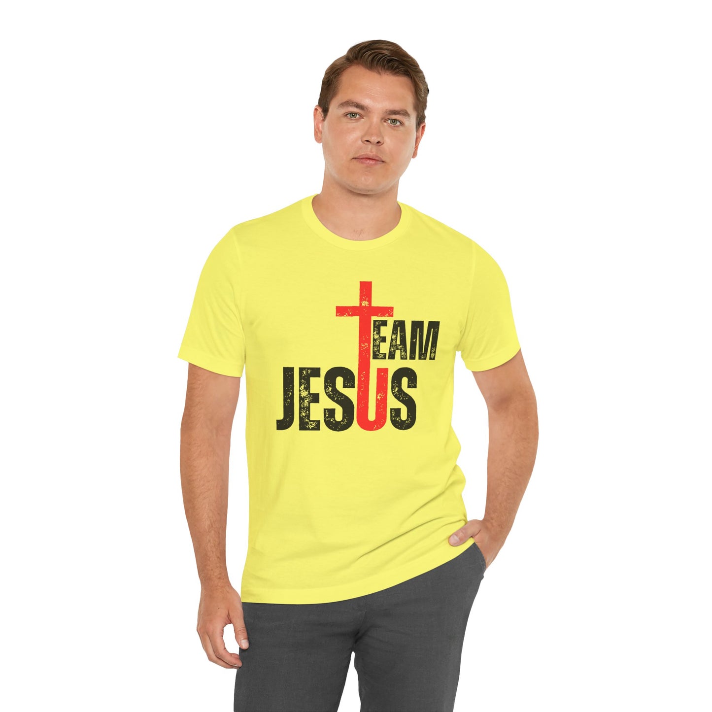 Team Jesus Front - Unisex Jersey Short Sleeve Tee