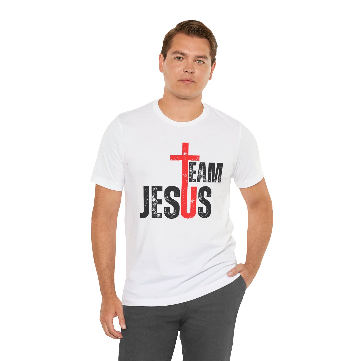 Team Jesus Front - Unisex Jersey Short Sleeve Tee