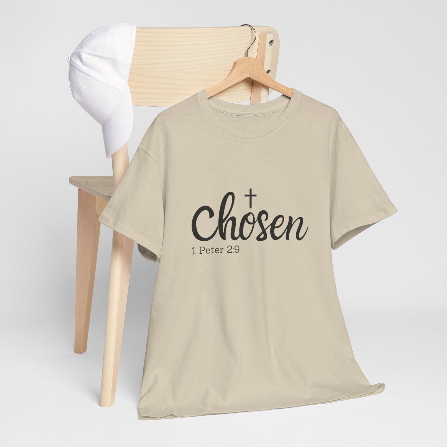 Religious Tee with 'Chosen by God' Quote