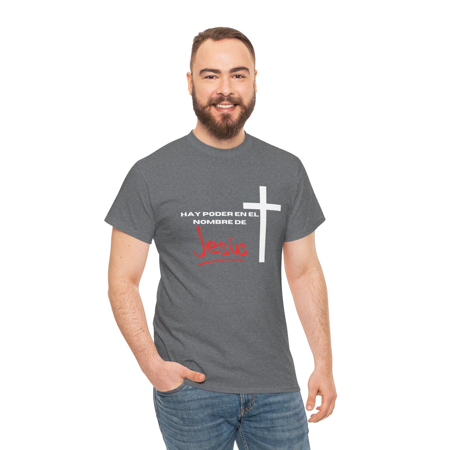 Hay poder en Jesus - Spanish - Unisex Heavy Cotton Tee