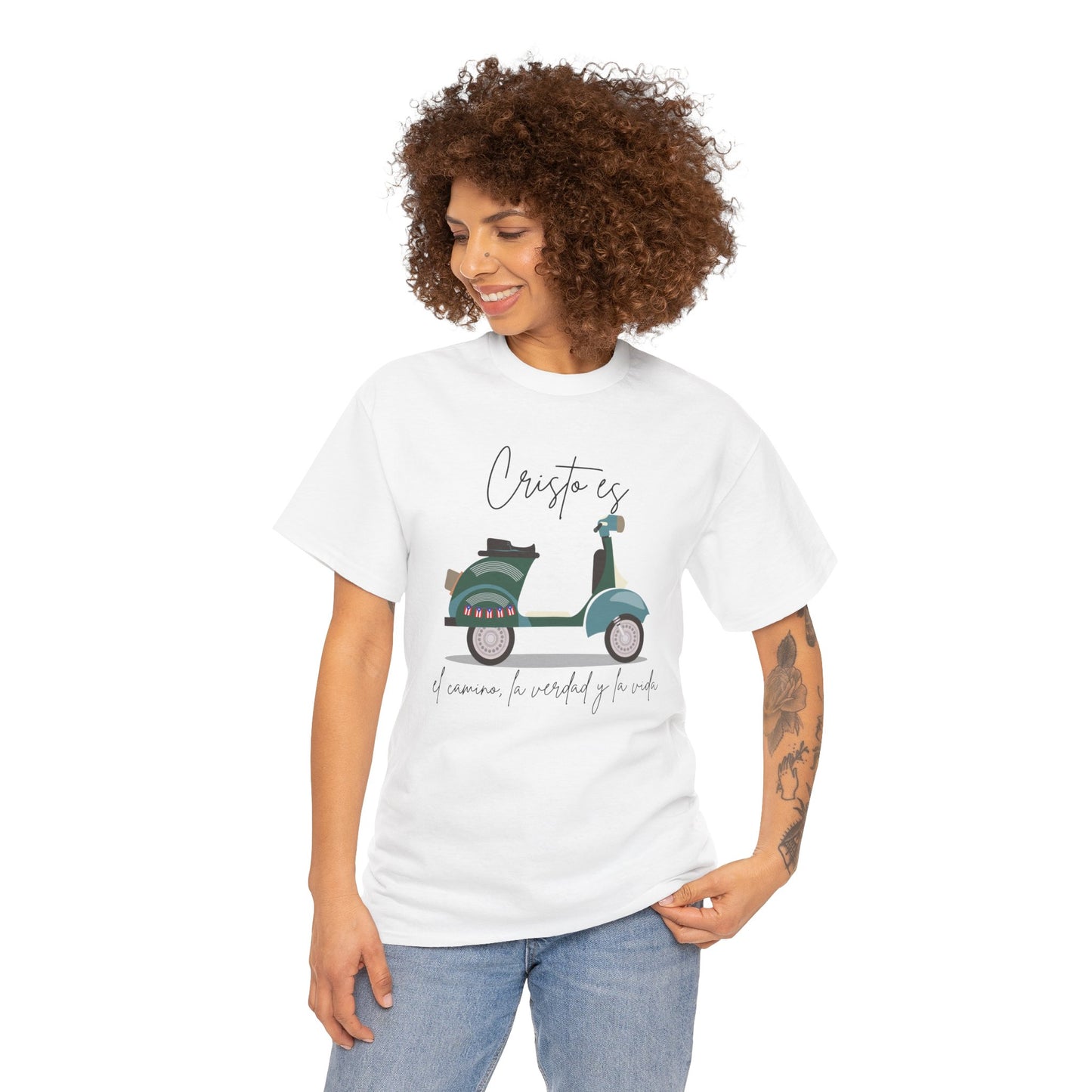 Cristo es - PR Flag Spanish - Unisex Heavy Cotton Tee