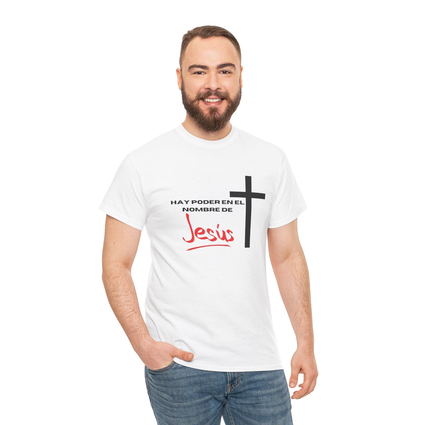 Hay poder en Jesus - Spanish - Unisex Heavy Cotton Tee