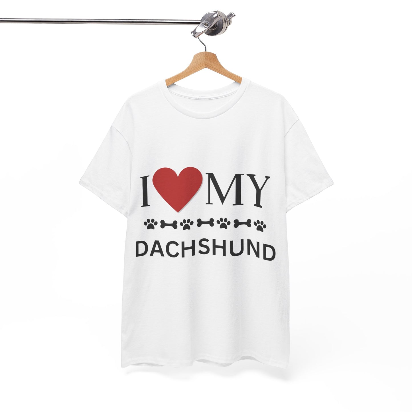 Love my Dachshund - Unisex Heavy Cotton Tee