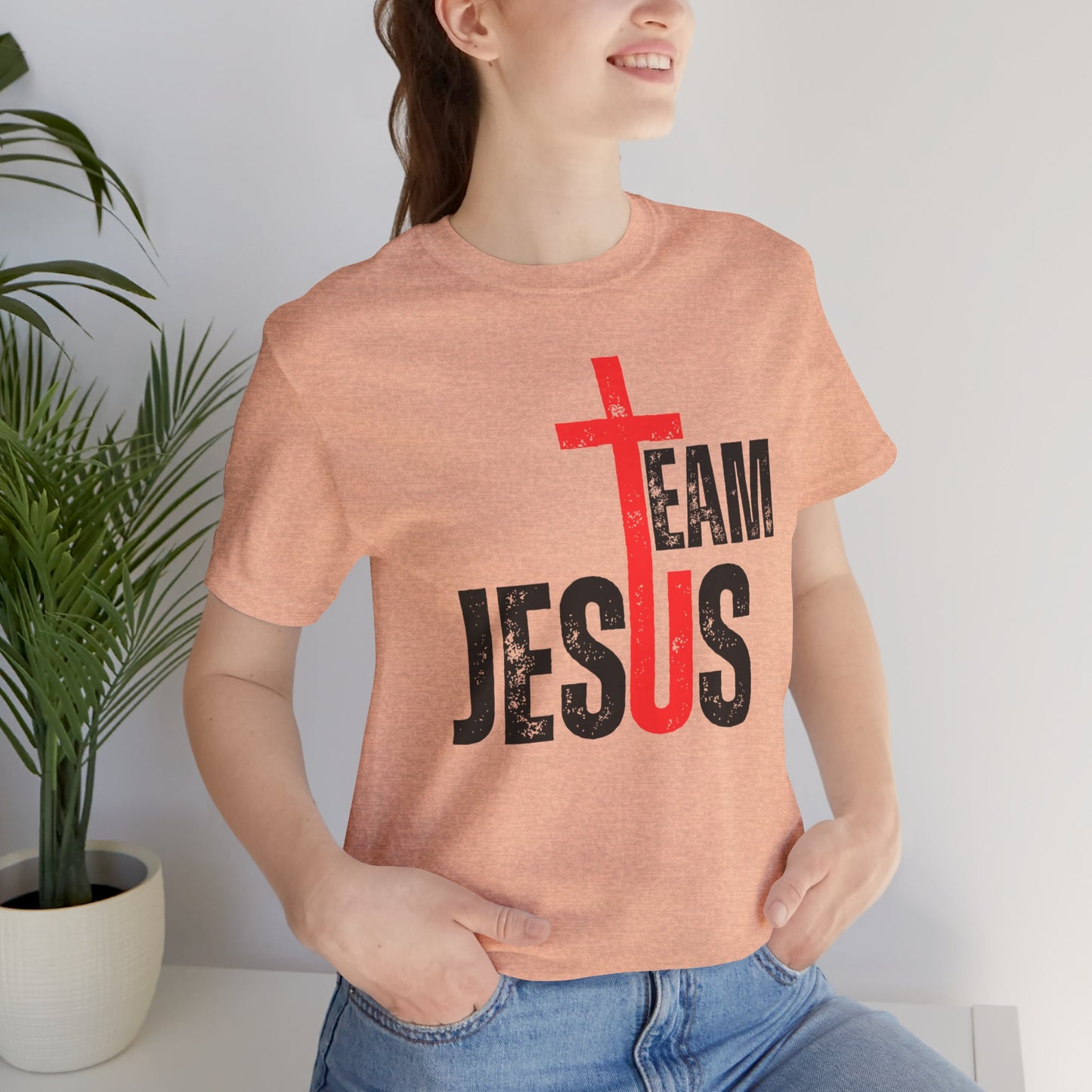 Team Jesus Front - Unisex Jersey Short Sleeve Tee