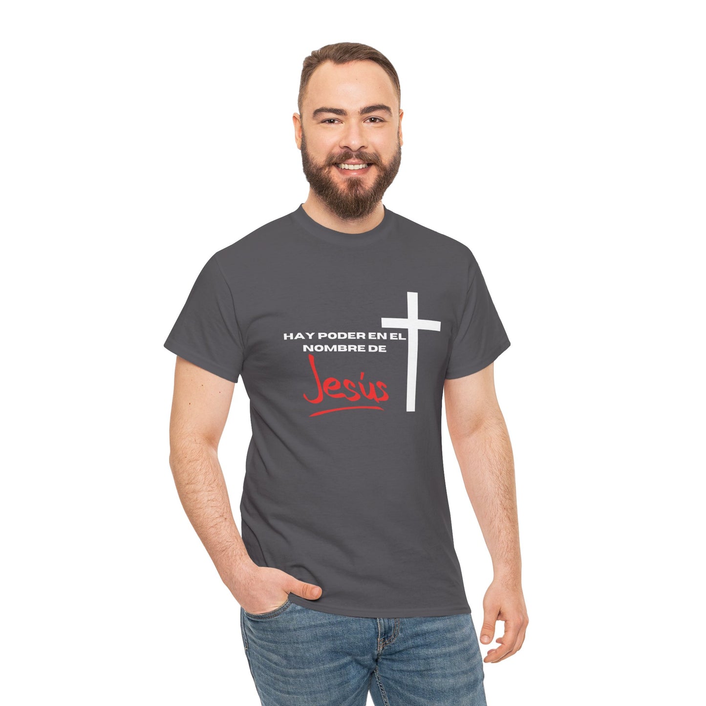 Hay poder en Jesus - Spanish - Unisex Heavy Cotton Tee