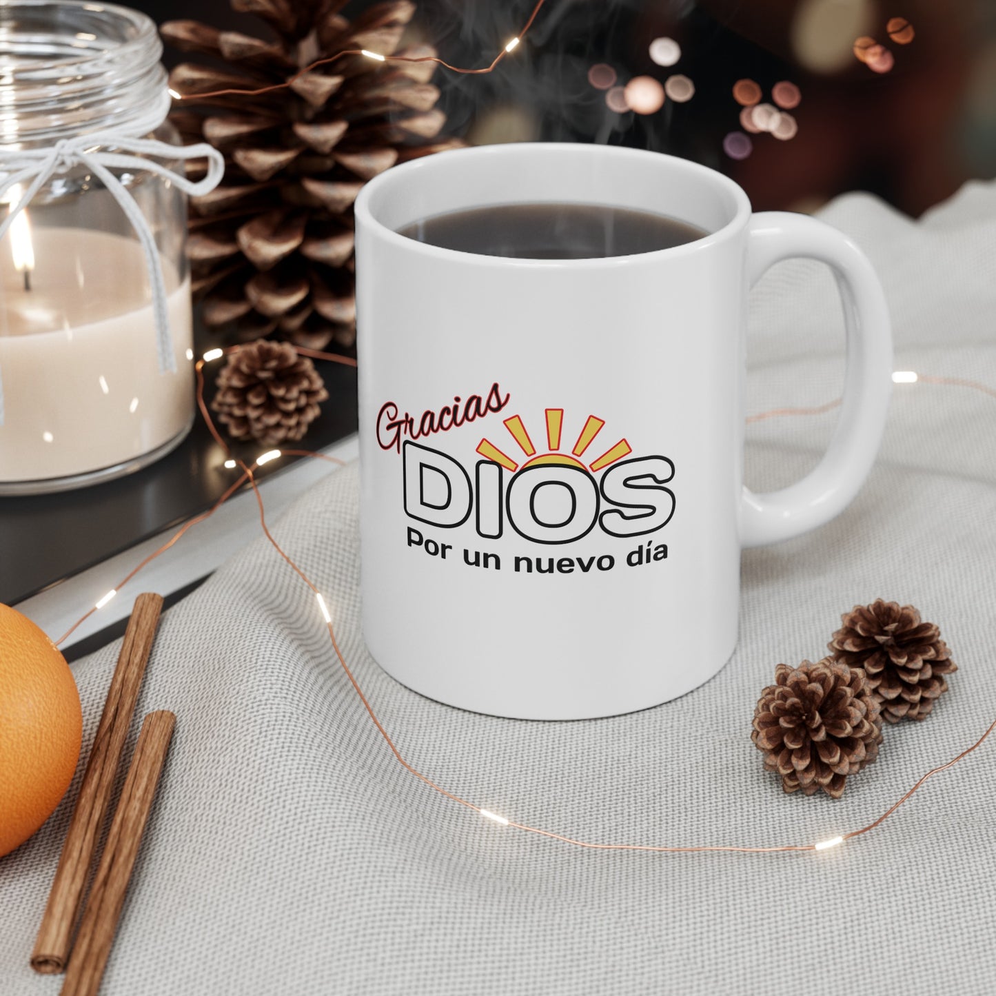 Gracias Dios - Ceramic Mug, (11oz)