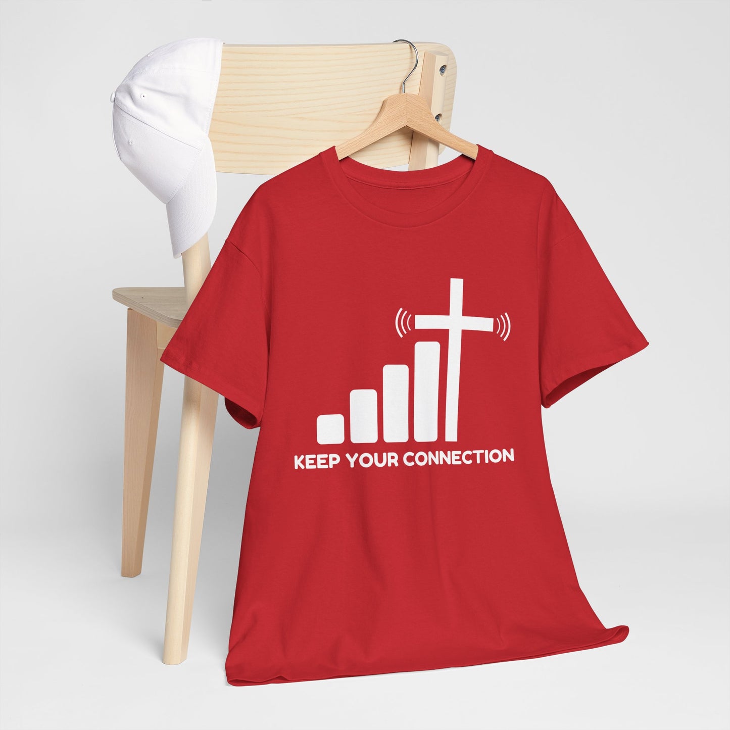 Keep your Connection White Letters - Unisex Heavy Cotton Tee