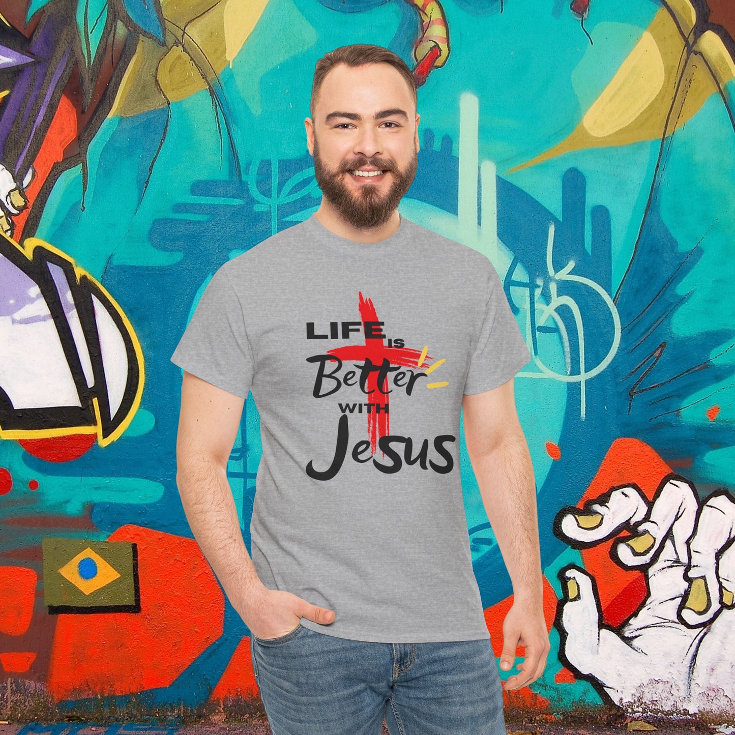 Life is Better with Jesus - Unisex Heavy Cotton Tee