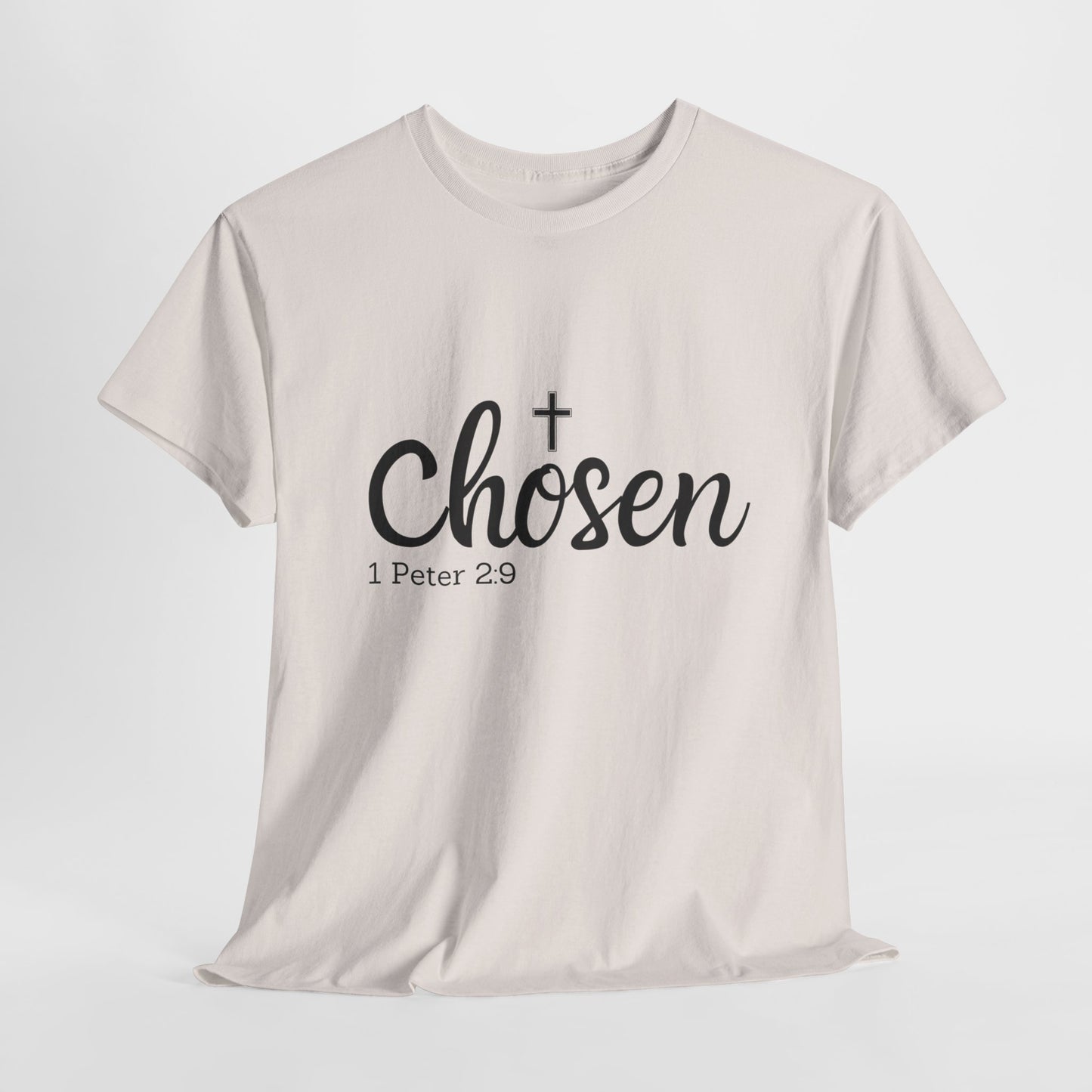 Religious Tee with 'Chosen by God' Quote