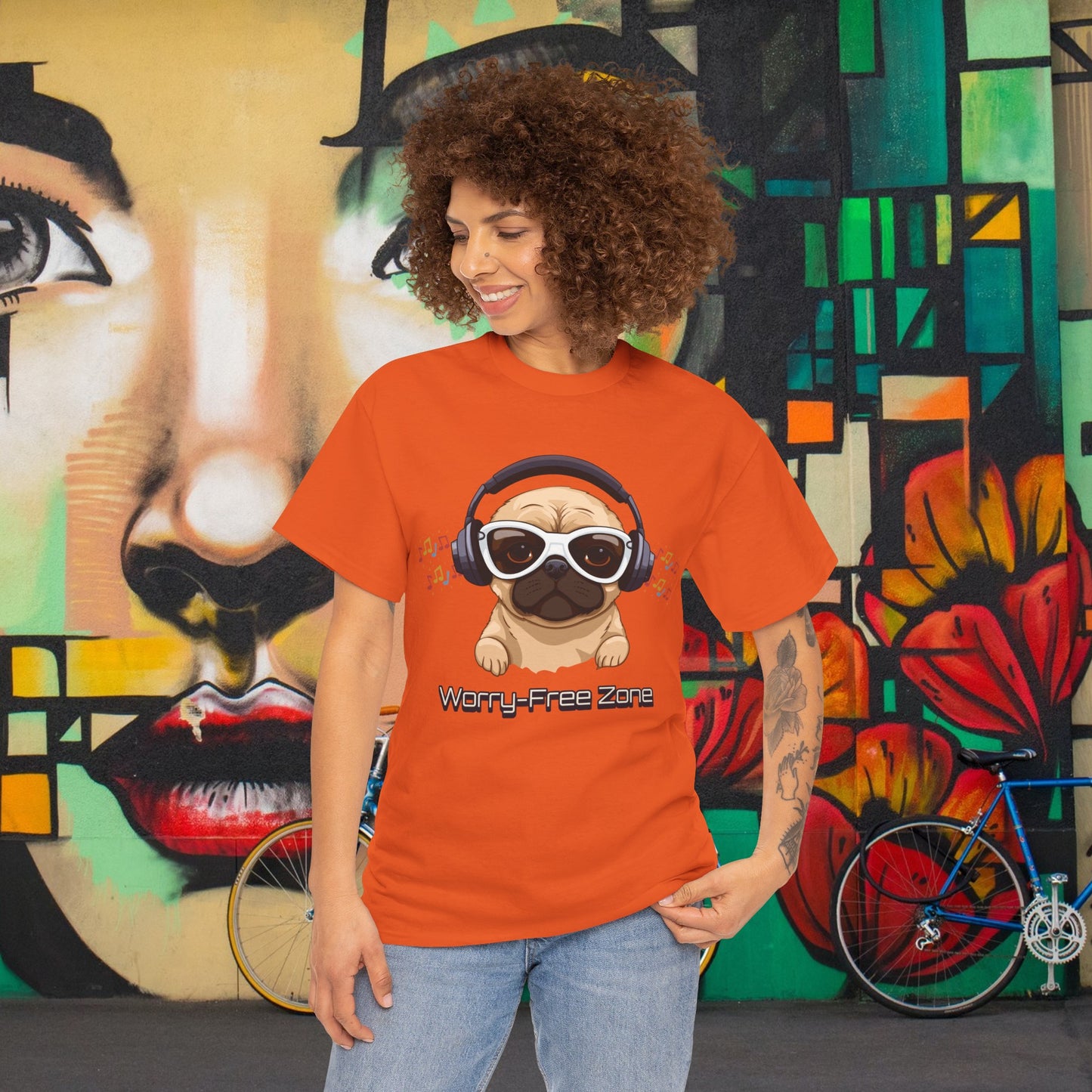 Worry-Free Zone - Unisex Heavy Cotton Tee