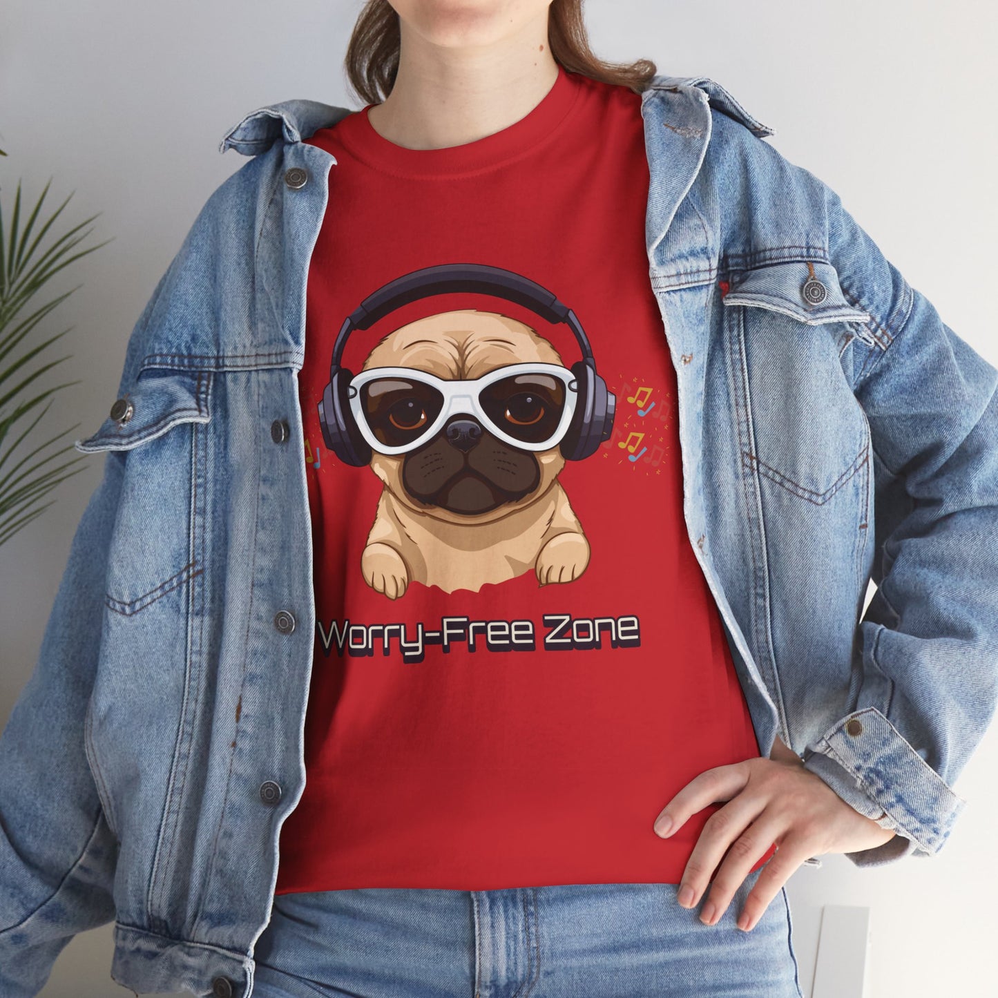 Worry-Free Zone - Unisex Heavy Cotton Tee
