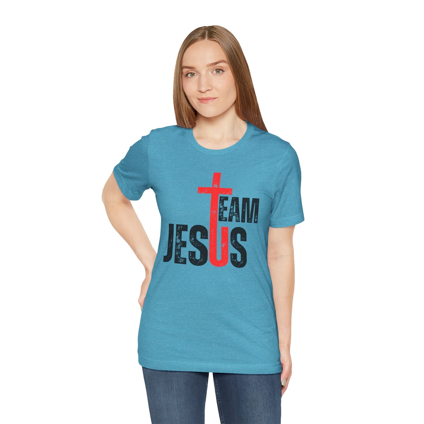 Team Jesus Front - Unisex Jersey Short Sleeve Tee