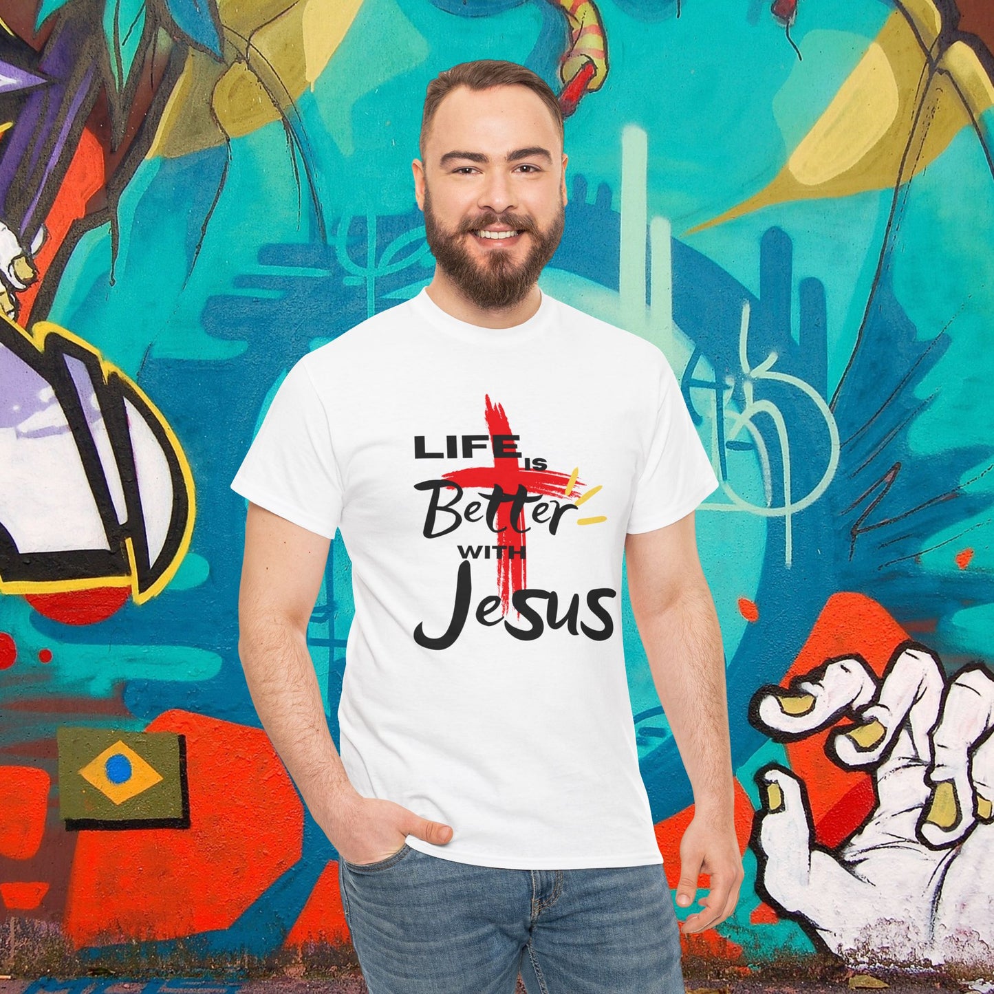 Life is Better with Jesus - Unisex Heavy Cotton Tee