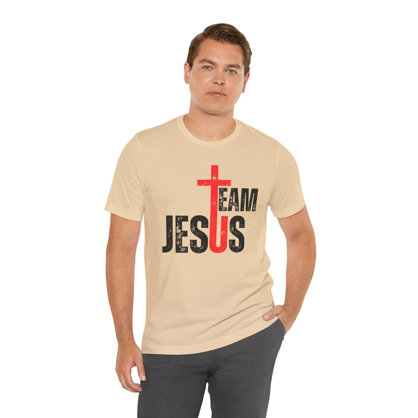 Team Jesus Front - Unisex Jersey Short Sleeve Tee