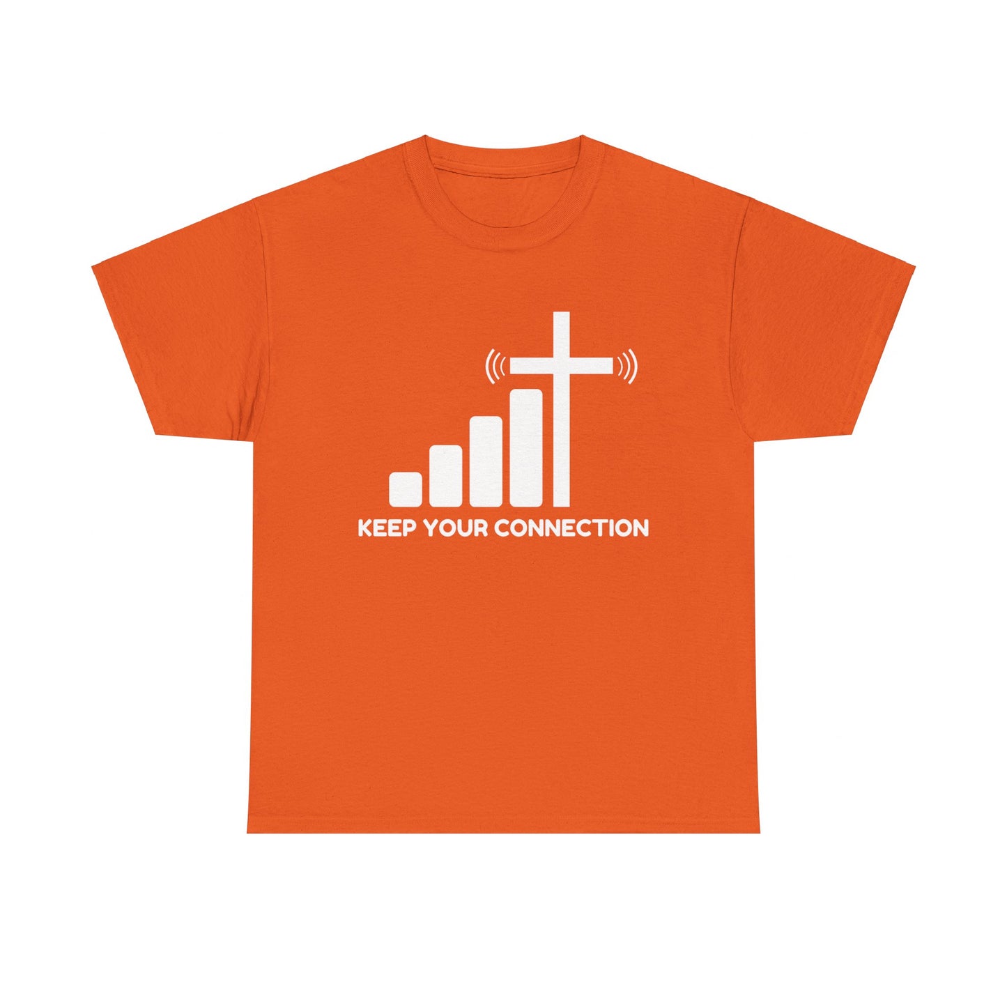Keep your Connection White Letters - Unisex Heavy Cotton Tee