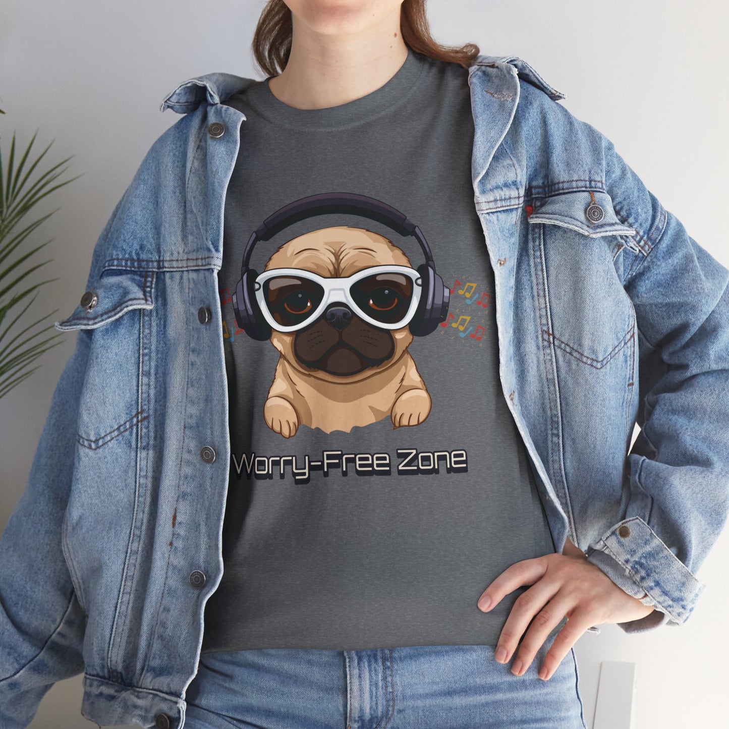 Worry-Free Zone - Unisex Heavy Cotton Tee