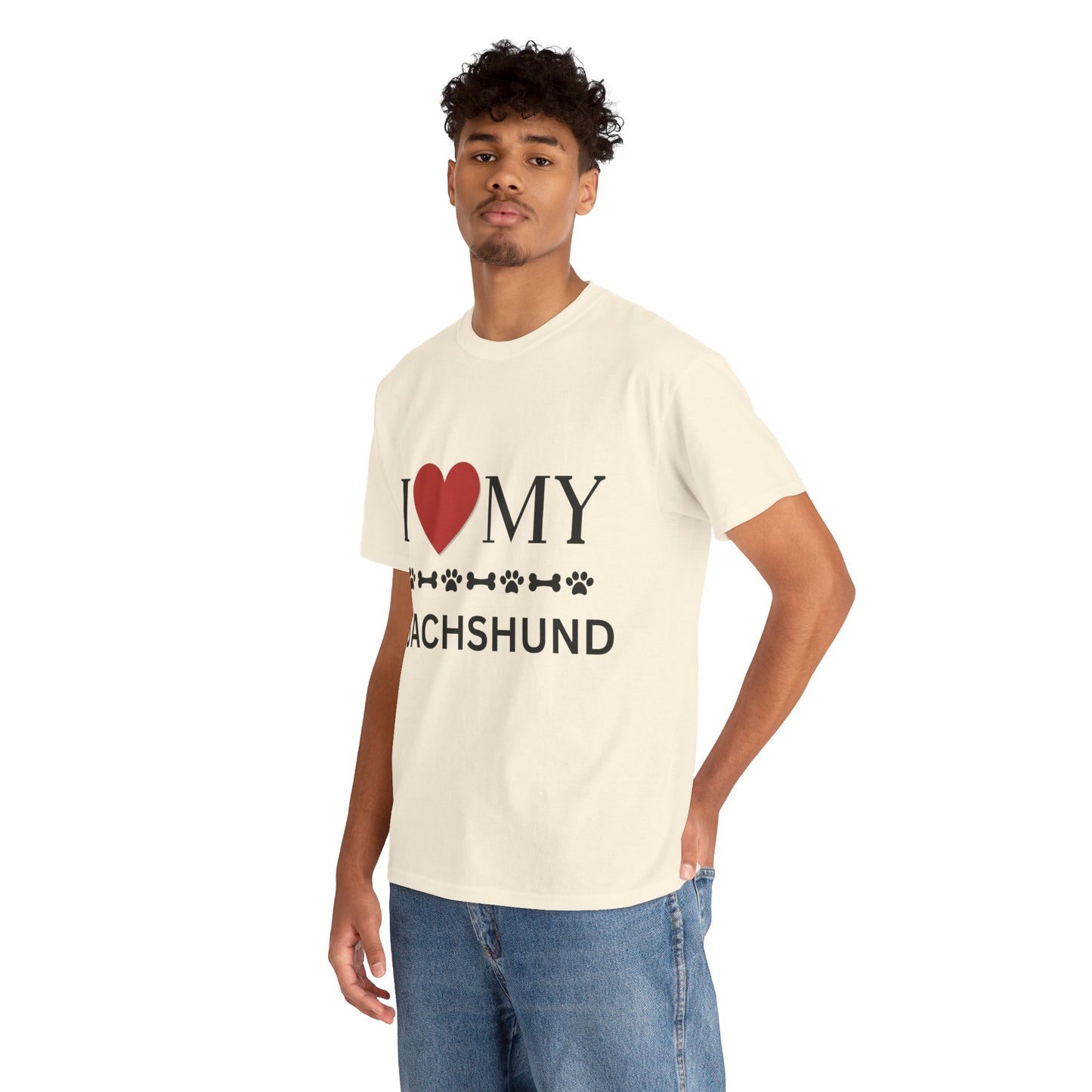 Love my Dachshund - Unisex Heavy Cotton Tee