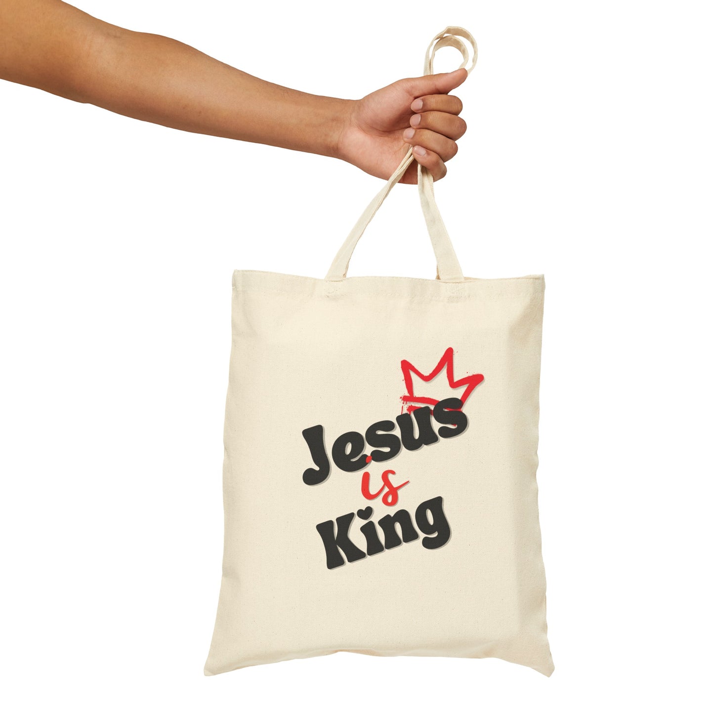 Jesus is King - Cotton Canvas Tote Bag