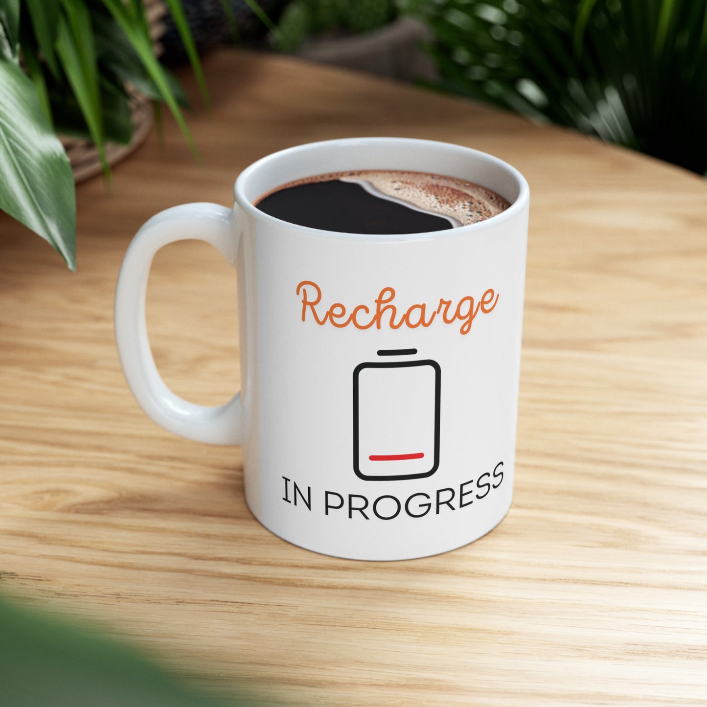 Recharge in Progress - Ceramic Mug, (11oz)