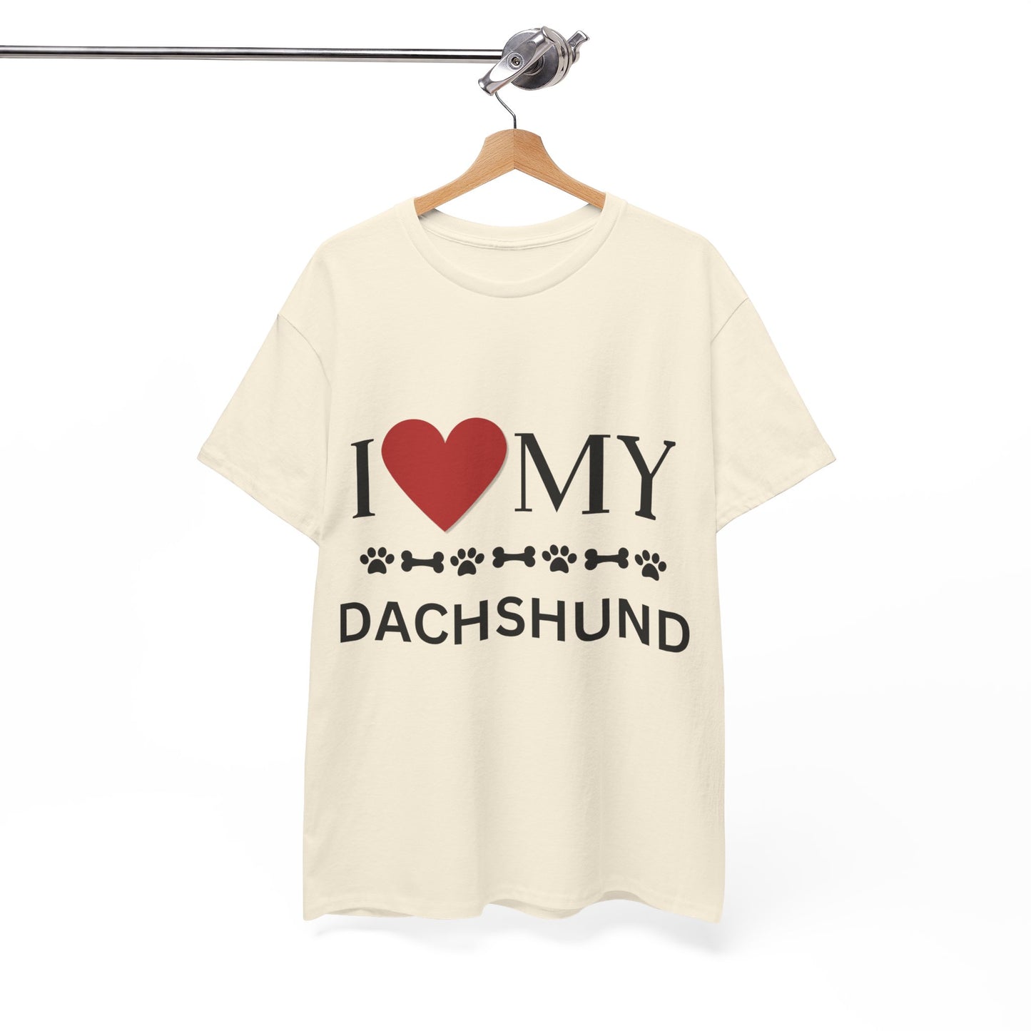 Love my Dachshund - Unisex Heavy Cotton Tee