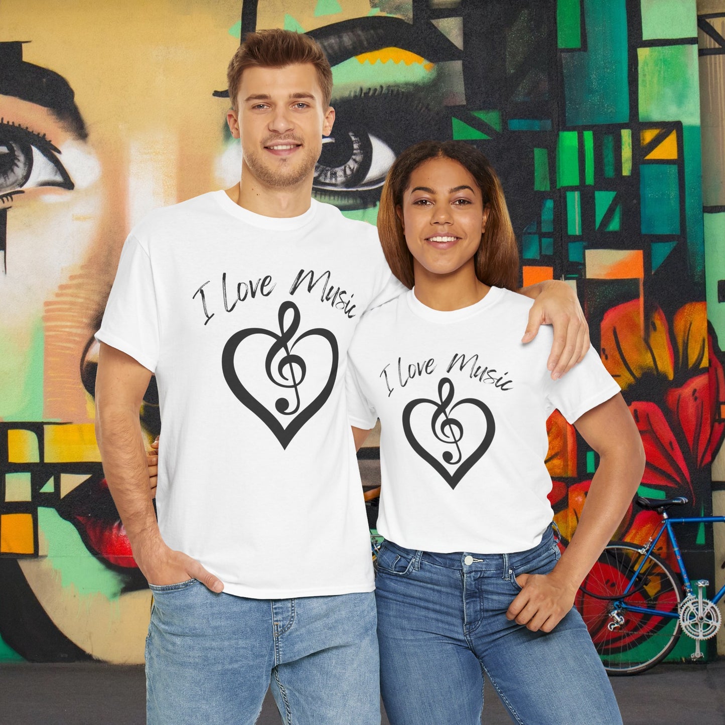 I Love Music - Unisex Heavy Cotton Tee