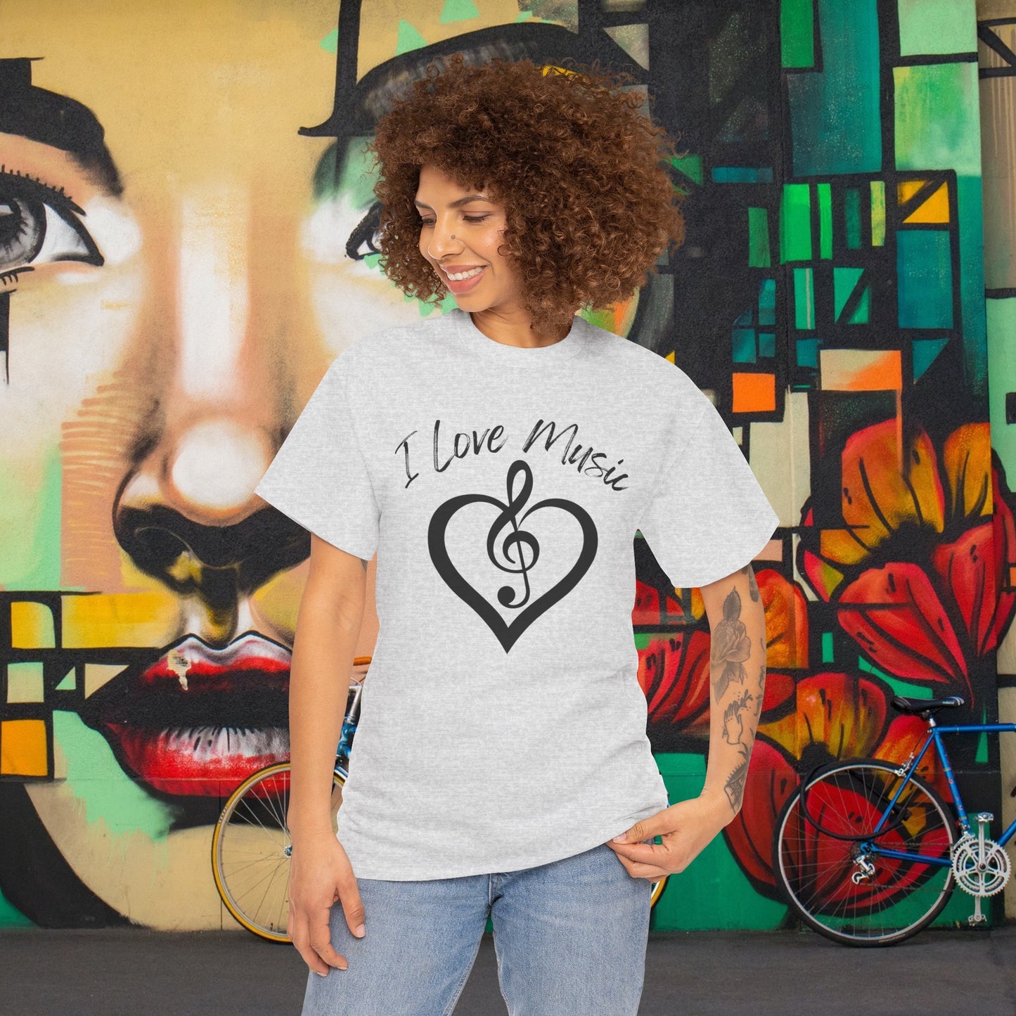 I Love Music - Unisex Heavy Cotton Tee