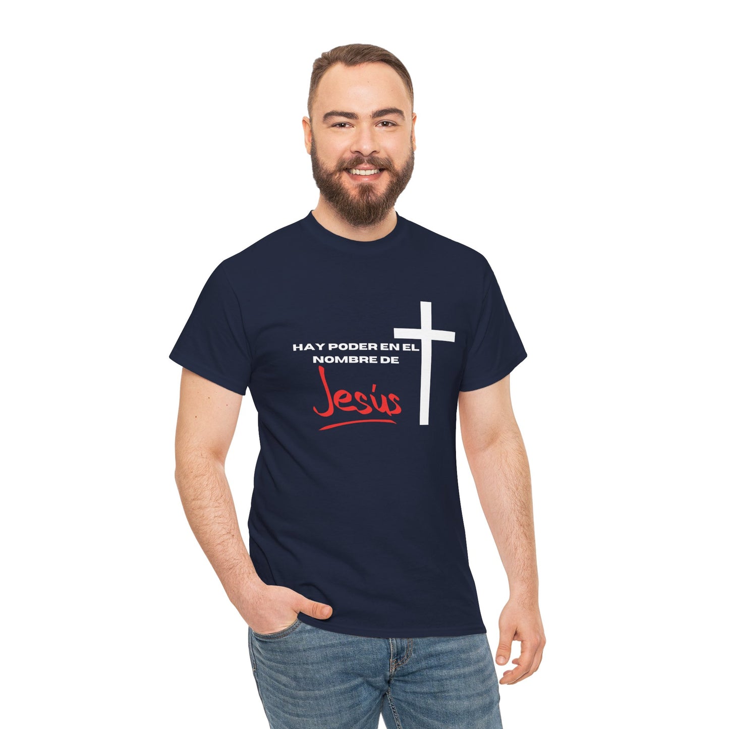 Hay poder en Jesus - Spanish - Unisex Heavy Cotton Tee
