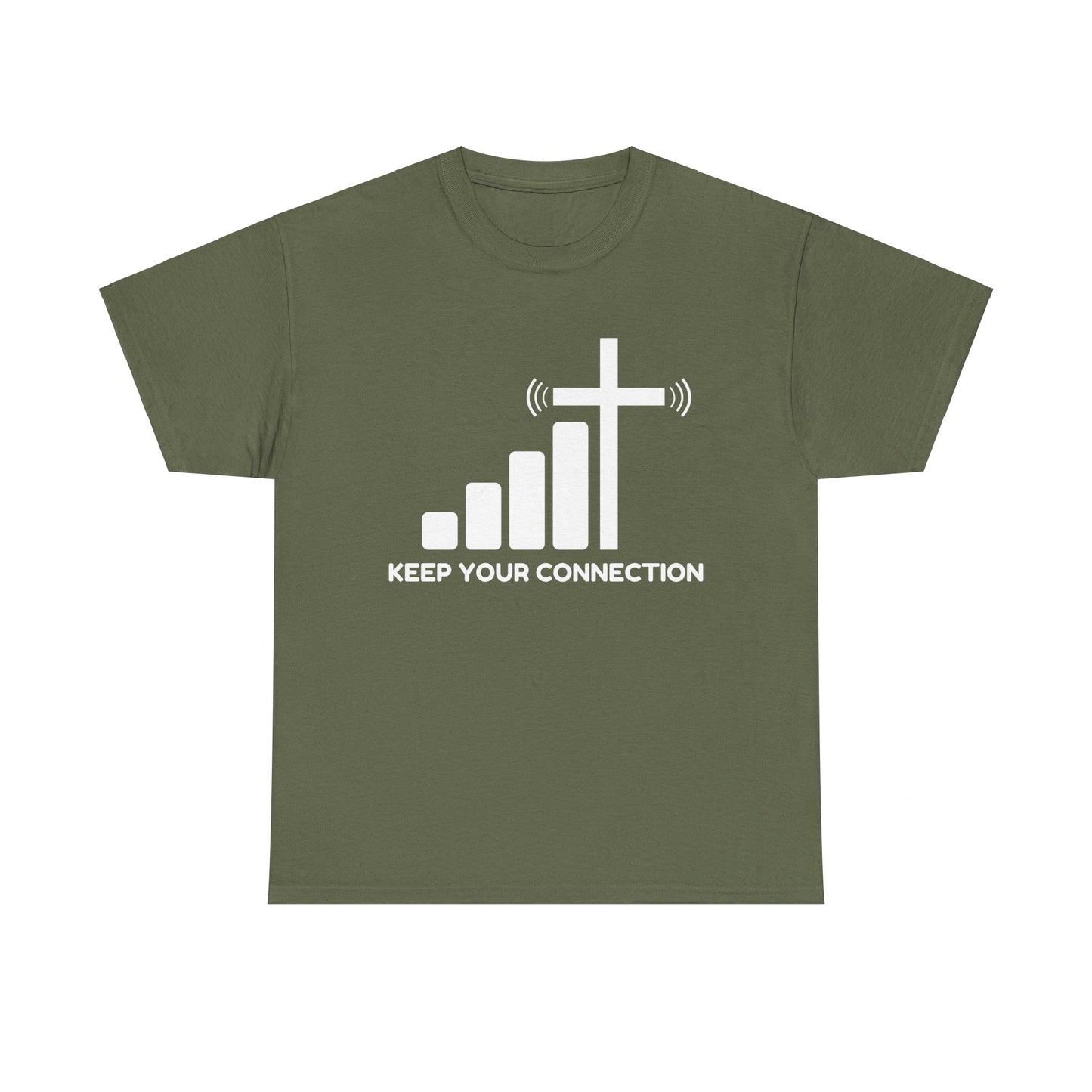 Keep your Connection White Letters - Unisex Heavy Cotton Tee