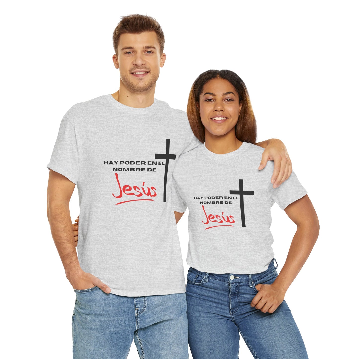 Hay poder en Jesus - Spanish - Unisex Heavy Cotton Tee