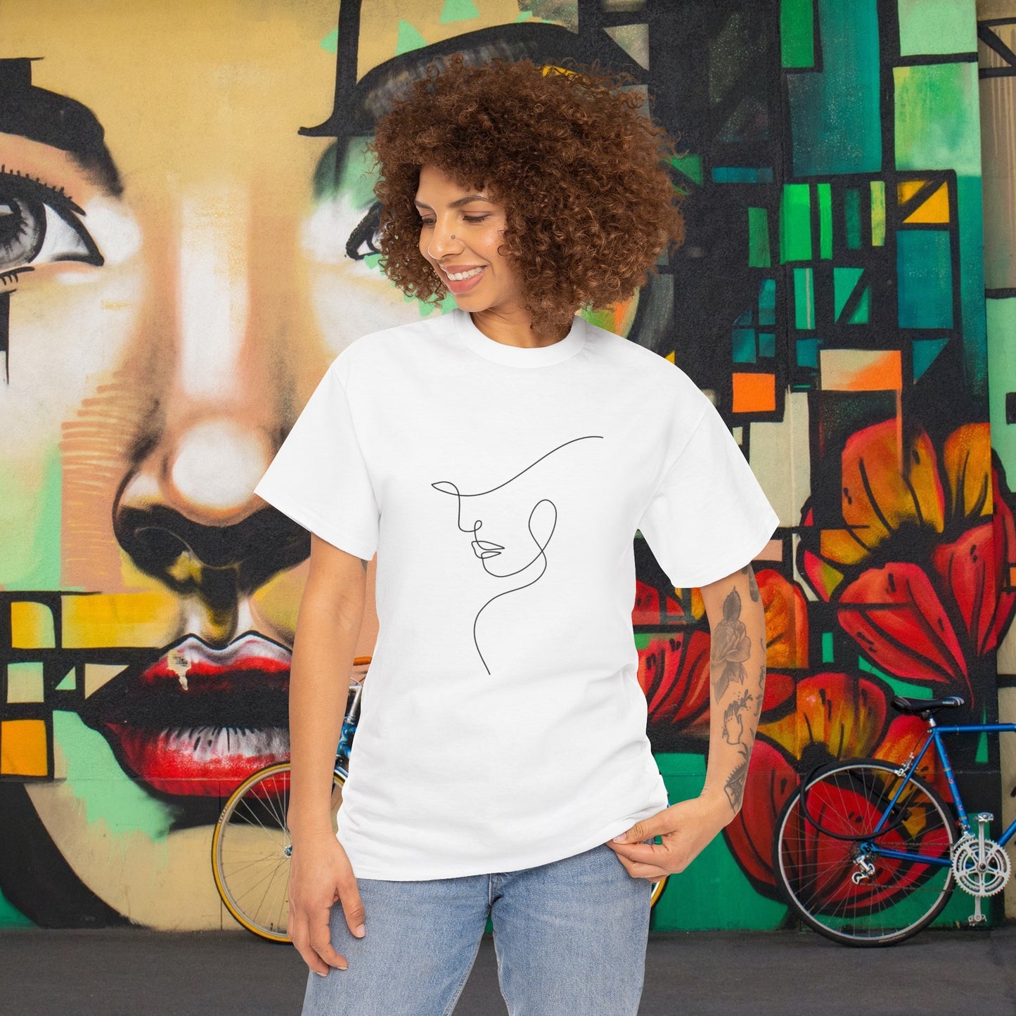 Woman Face - Unisex Heavy Cotton Tee