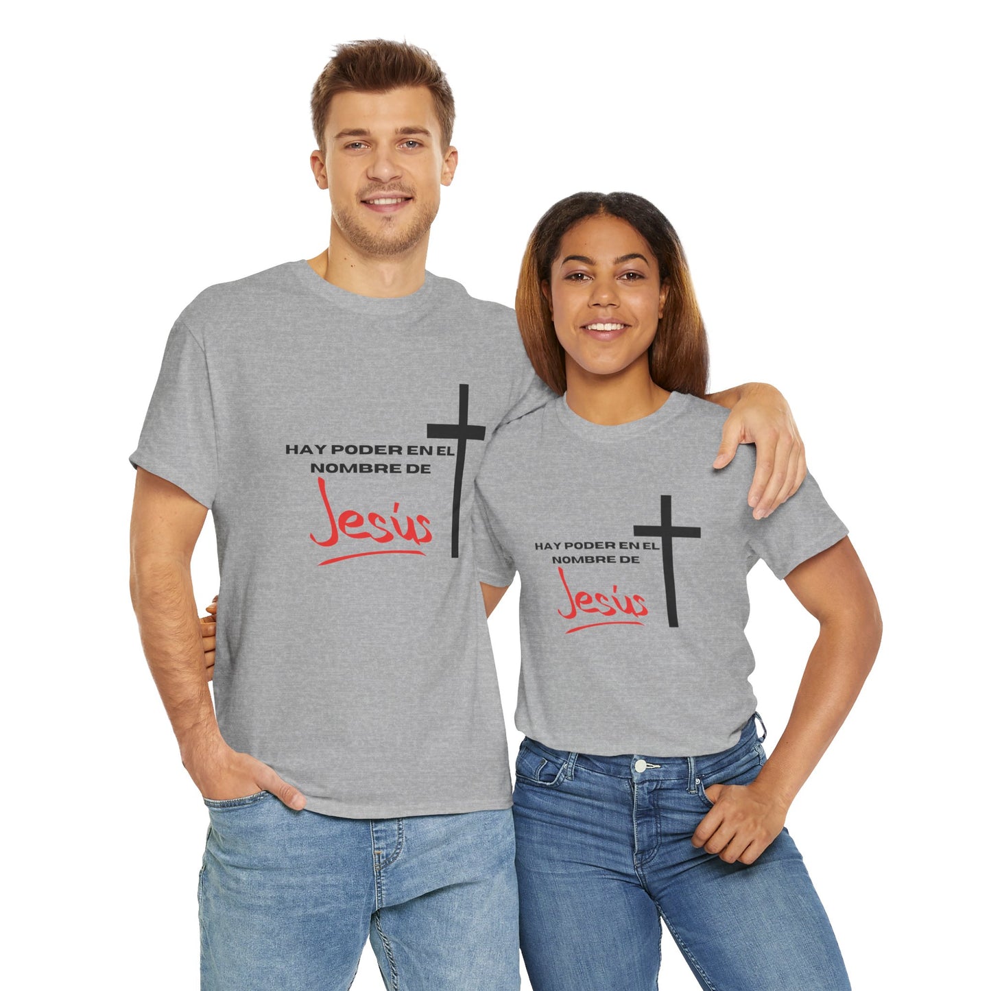 Hay poder en Jesus - Spanish - Unisex Heavy Cotton Tee